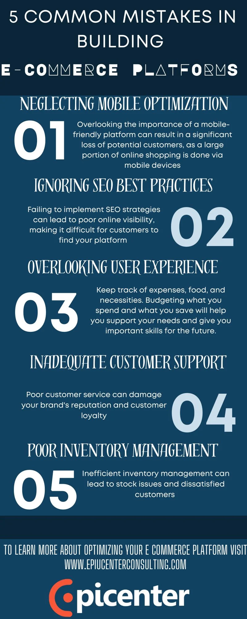 5 mistakes in creating you ecom platform