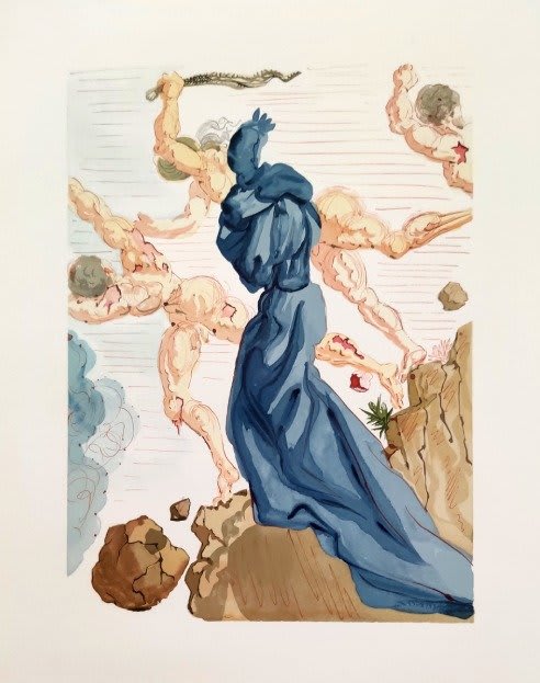 Salvador Dali - The Inferno, Canto 15 - The Hard Margins, 1960