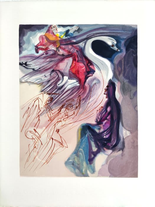 Salvador Dali - The Paradise, Canto 19 - The Language of the Bird, 1960