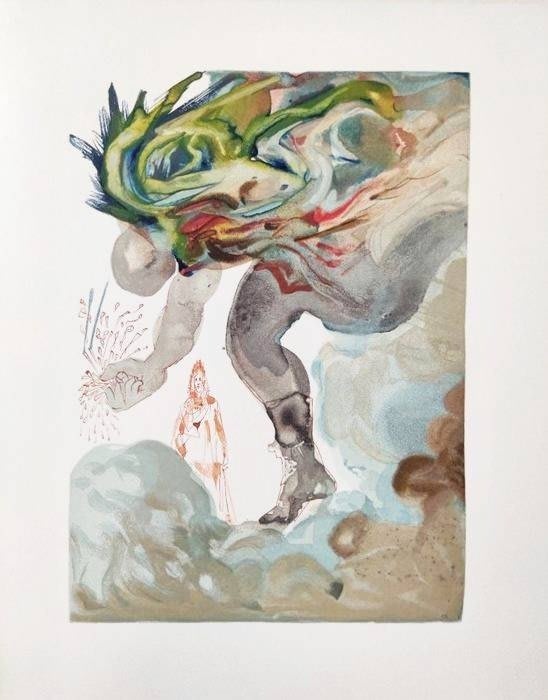 Salvador Dali - The Inferno, Canto 31 - Les Géants, 1960