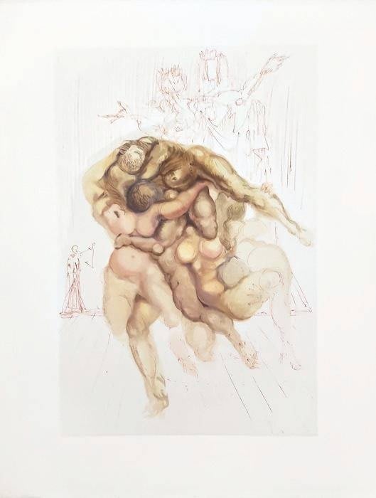 Salvador Dali - The Inferno, Canto 8 - The Angry Ones, 1960