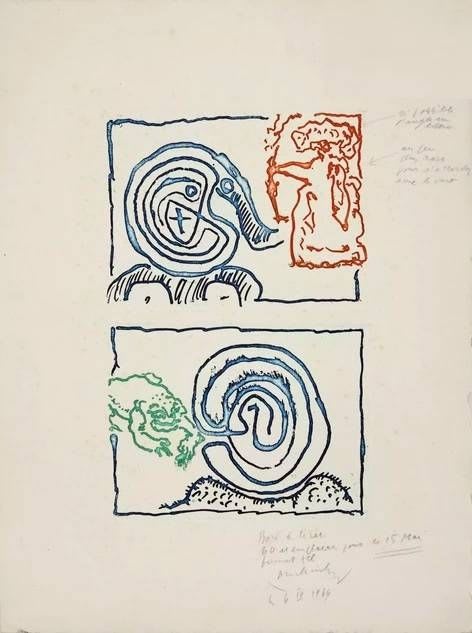 Pierre Alechinsky - Labyrinthe et reine