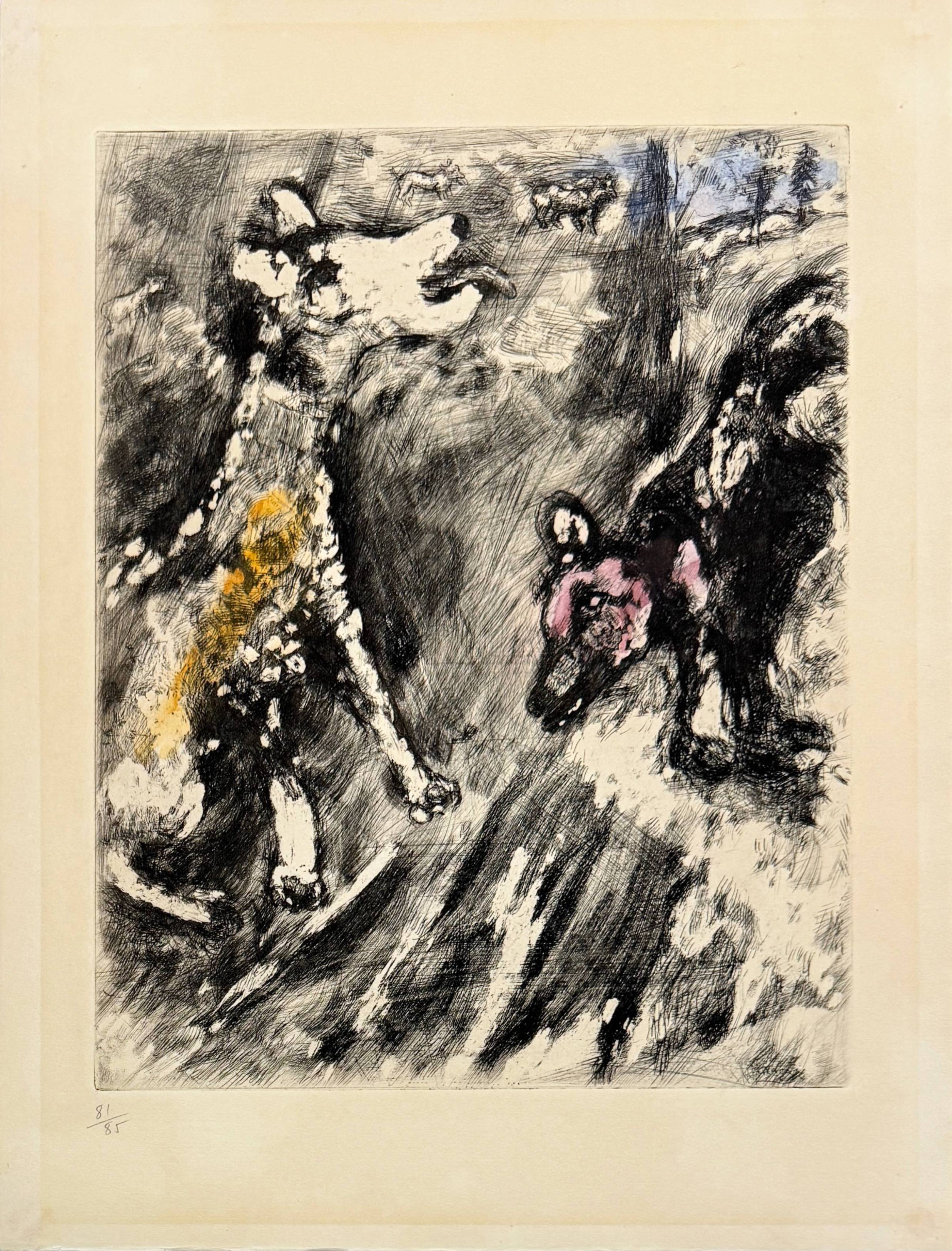 Marc Chagall - La Lice et sa compagne, 1954