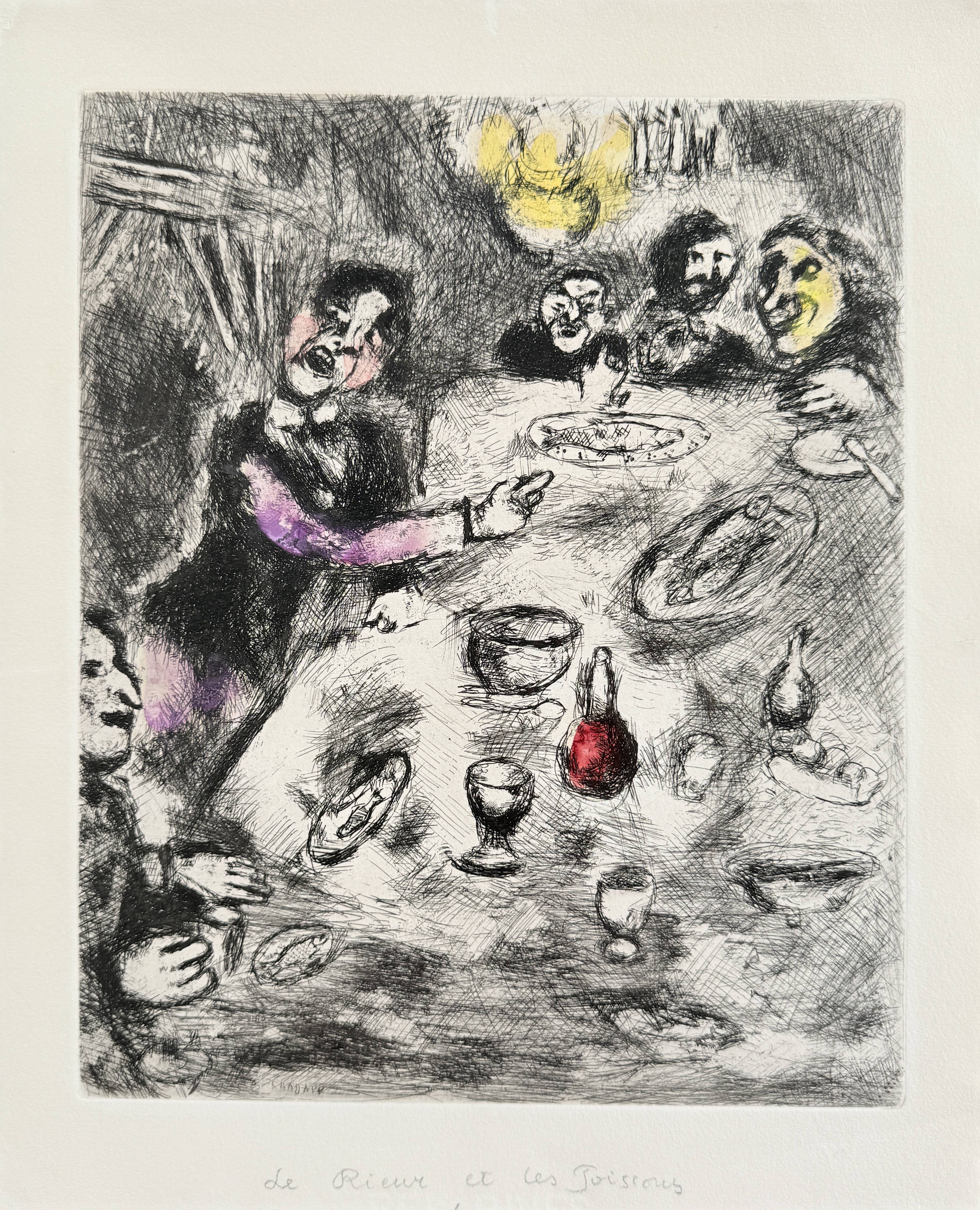 Marc Chagall - La Rieur et Les Poissons, 1954