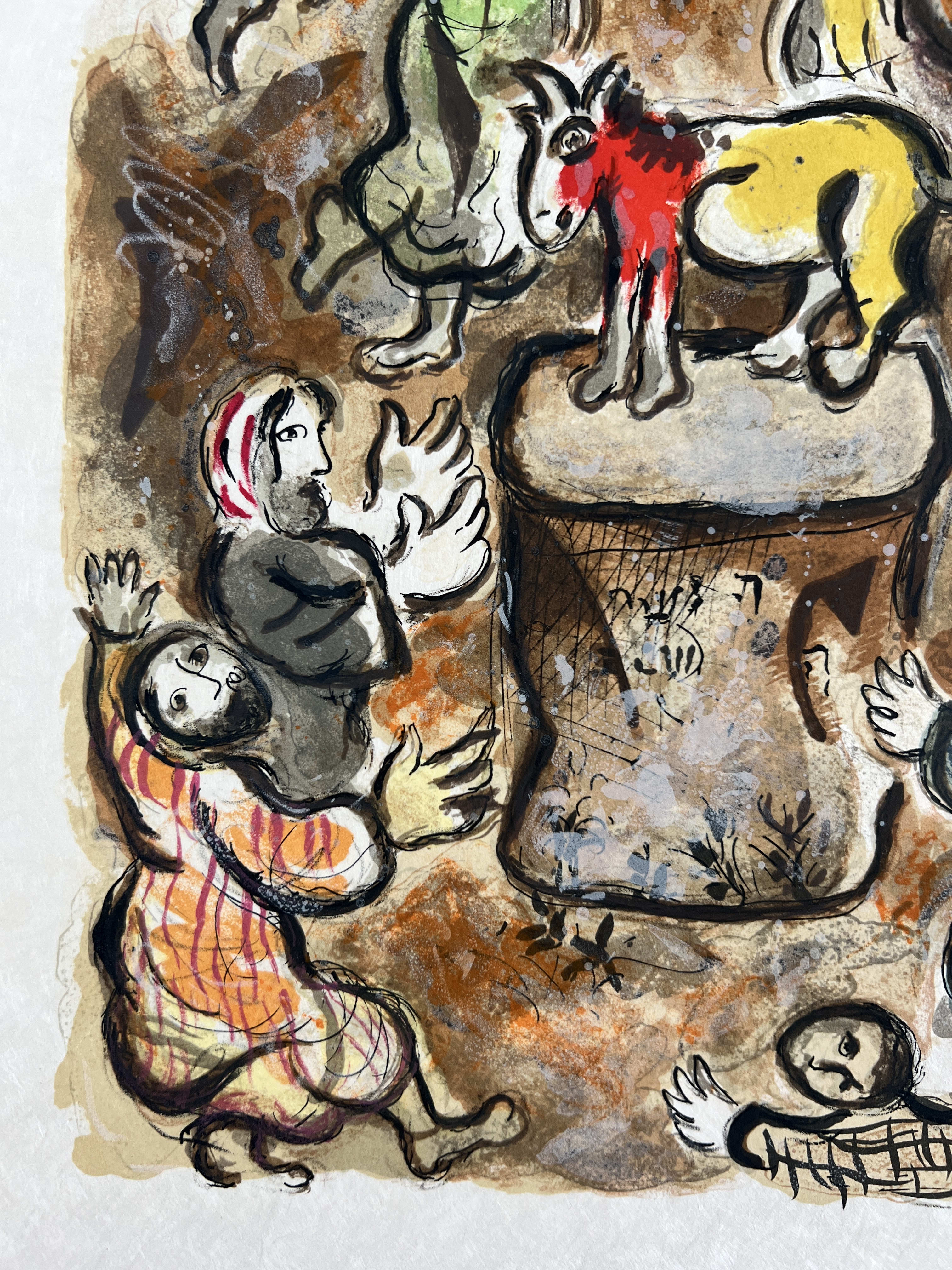 Marc Chagall - Then all the people pluckt from themselves the golden eare-rings, and they brought them unto Aaron who received them..., 1966 - Image 5