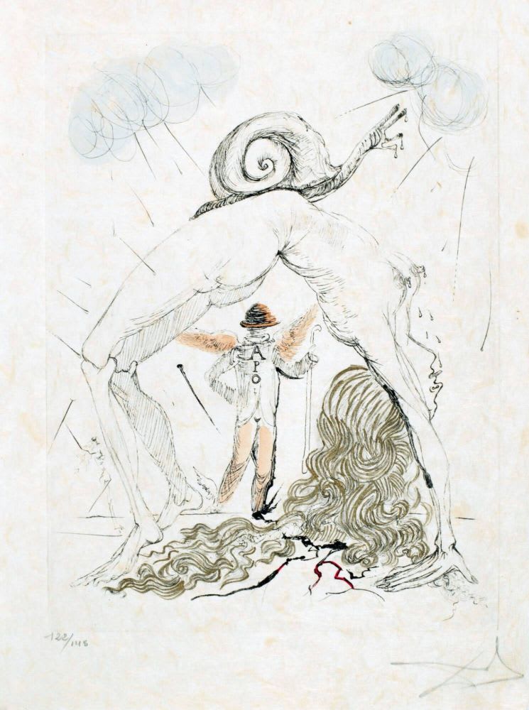 Salvador Dali - Femme à l'escargot