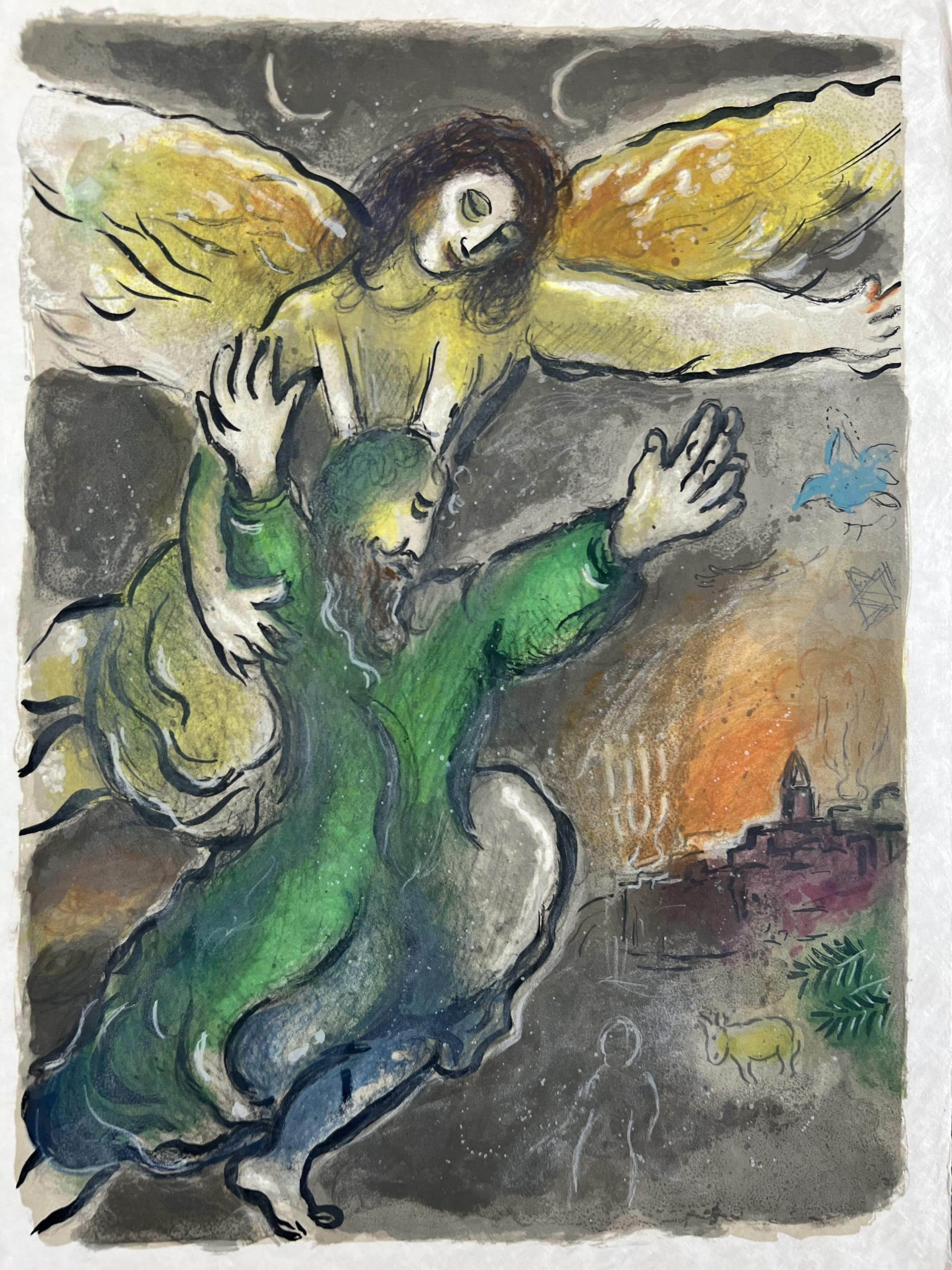 Marc Chagall - And Moses beheld all the worke, and beholde, they had done it as the Lorde had commanded; and Moses blessed them, 1966