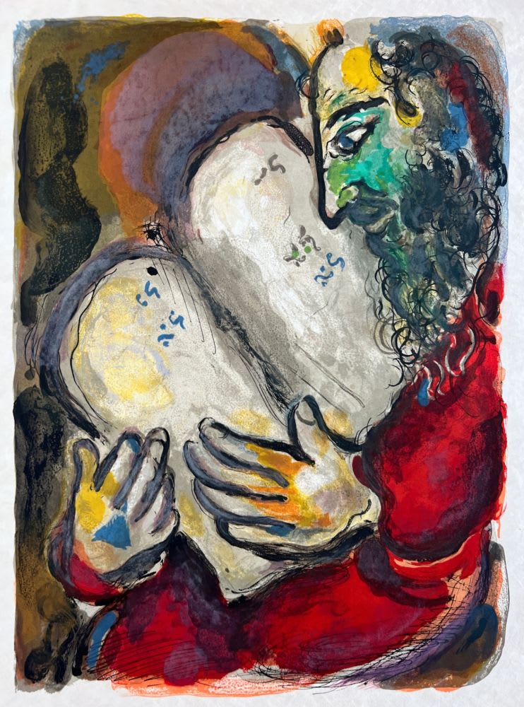 Marc Chagall - He wrote in the Tables the wordes of the covenant, even the Ten Commandments, 1966