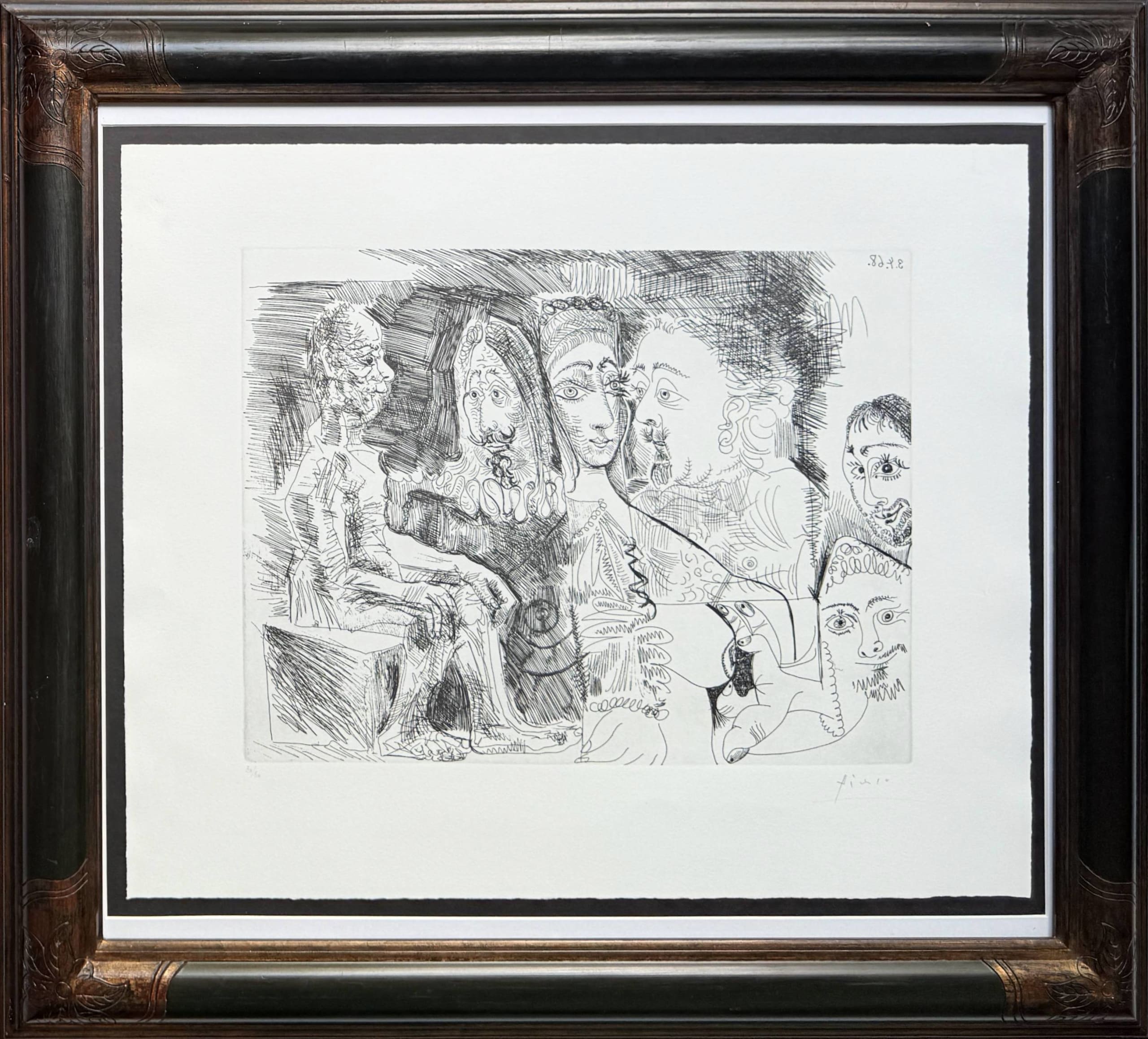 Pablo Picasso - Suite 347, 4 avril 1968, L. 16, 1968