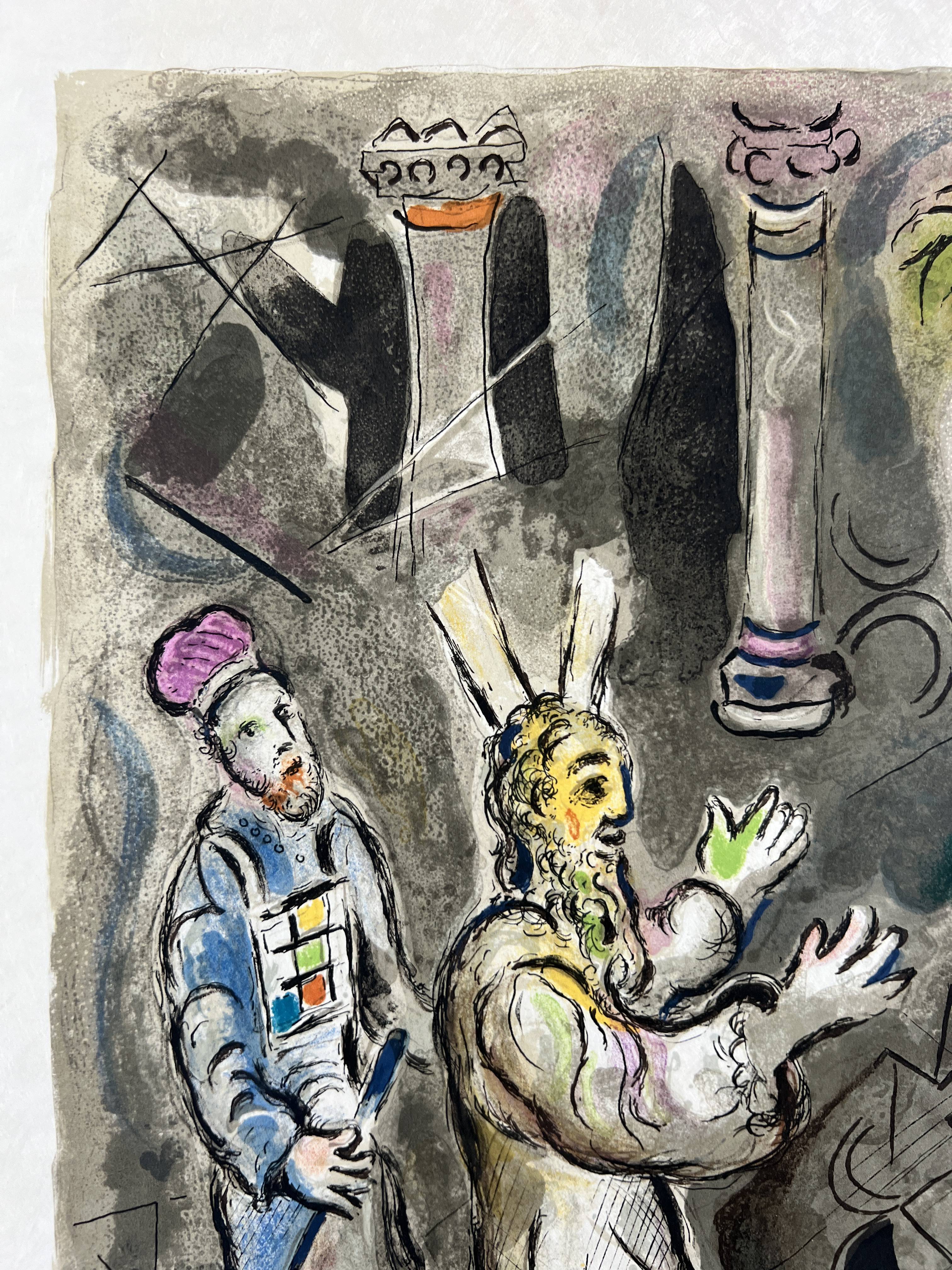 Marc Chagall - Moses and Aaron with Pharaoh, 1966 - Image 3