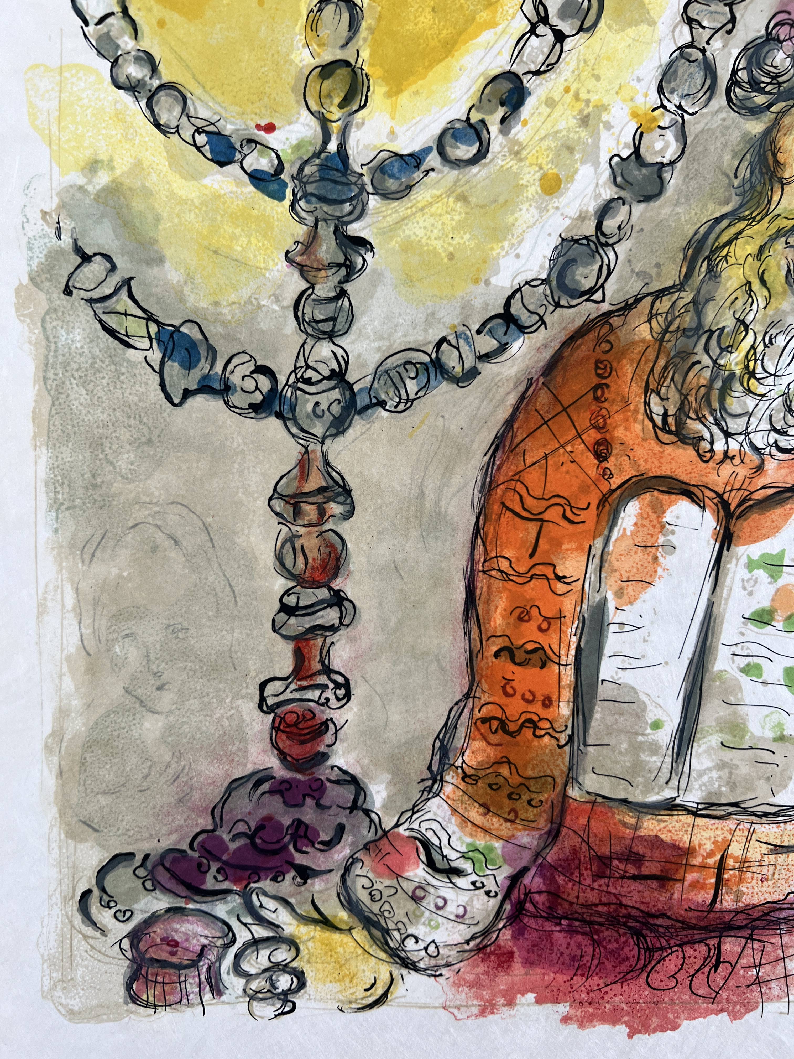 Marc Chagall - Thou shalt also anoint Aaron and his sonnes, and shalt consecrate them, that they may minister unto me in the Priests offices, 1966 - Image 7