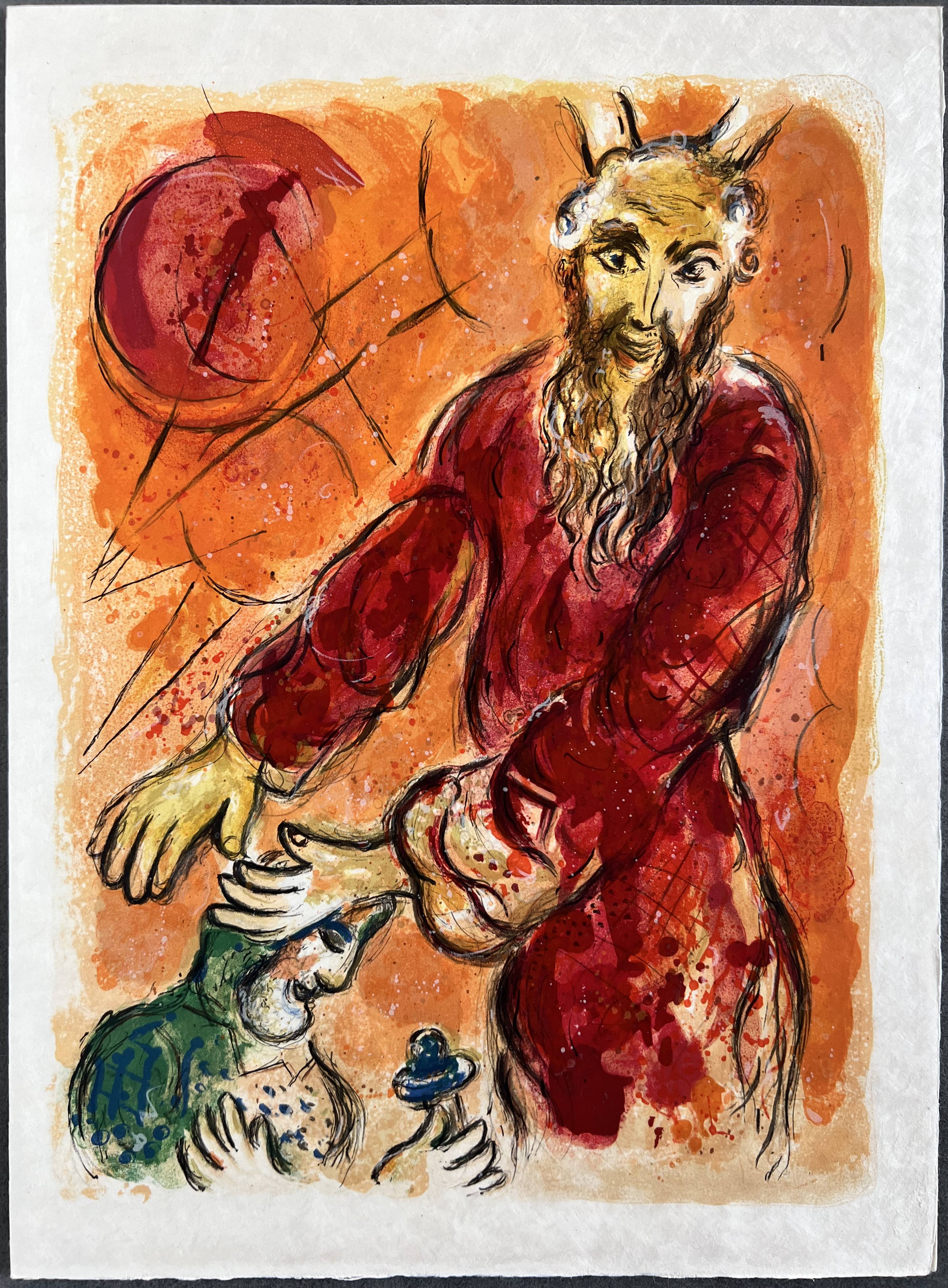 Marc Chagall - Then came Amalek and fought with Israel in Rephidim. And Moses sayde to Ioshua, 'Chuse us our men, and goe fight with Amalek, 1966 - Image 6