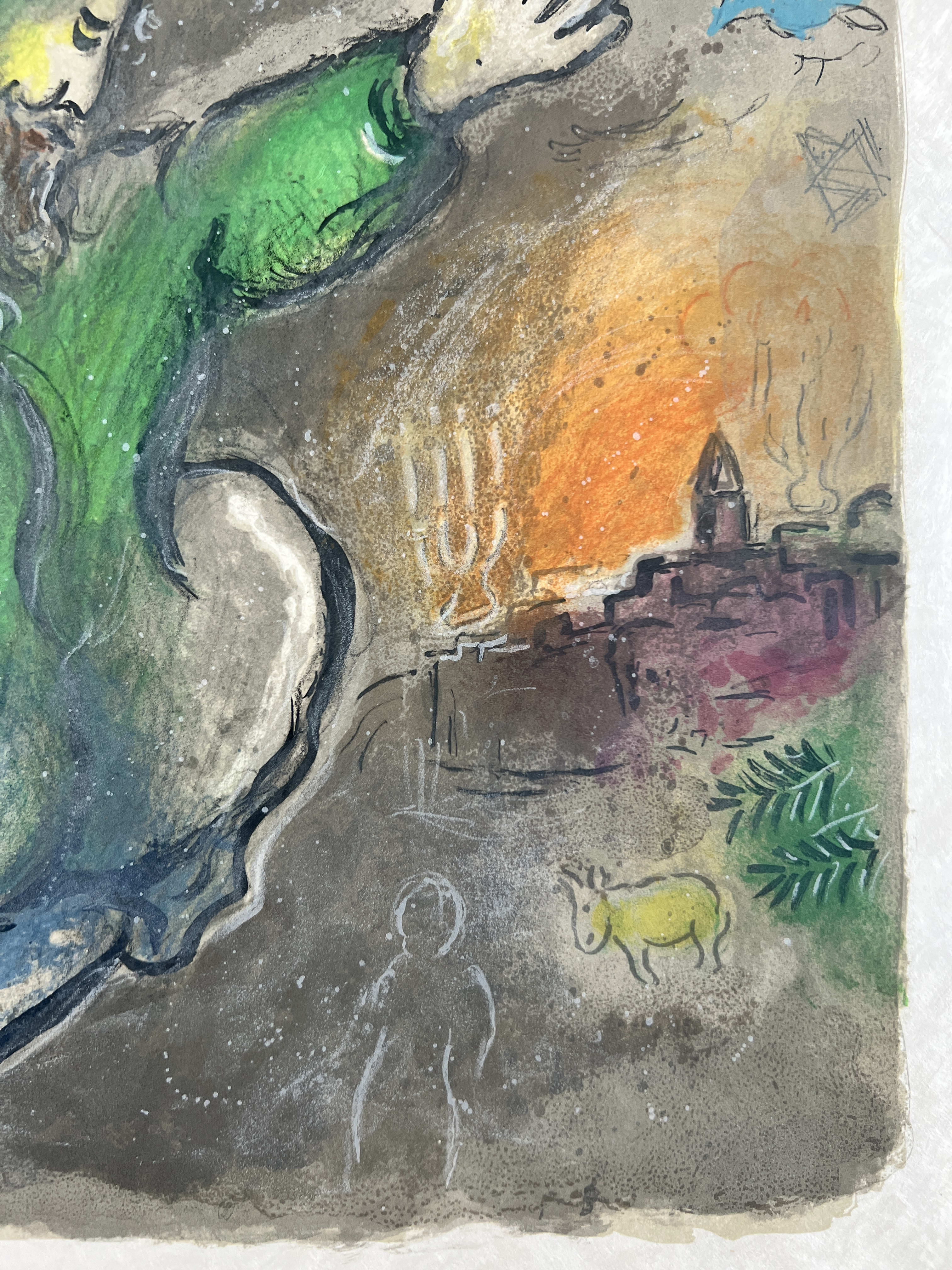 Marc Chagall - And Moses beheld all the worke, and beholde, they had done it as the Lorde had commanded; and Moses blessed them, 1966 - Image 4