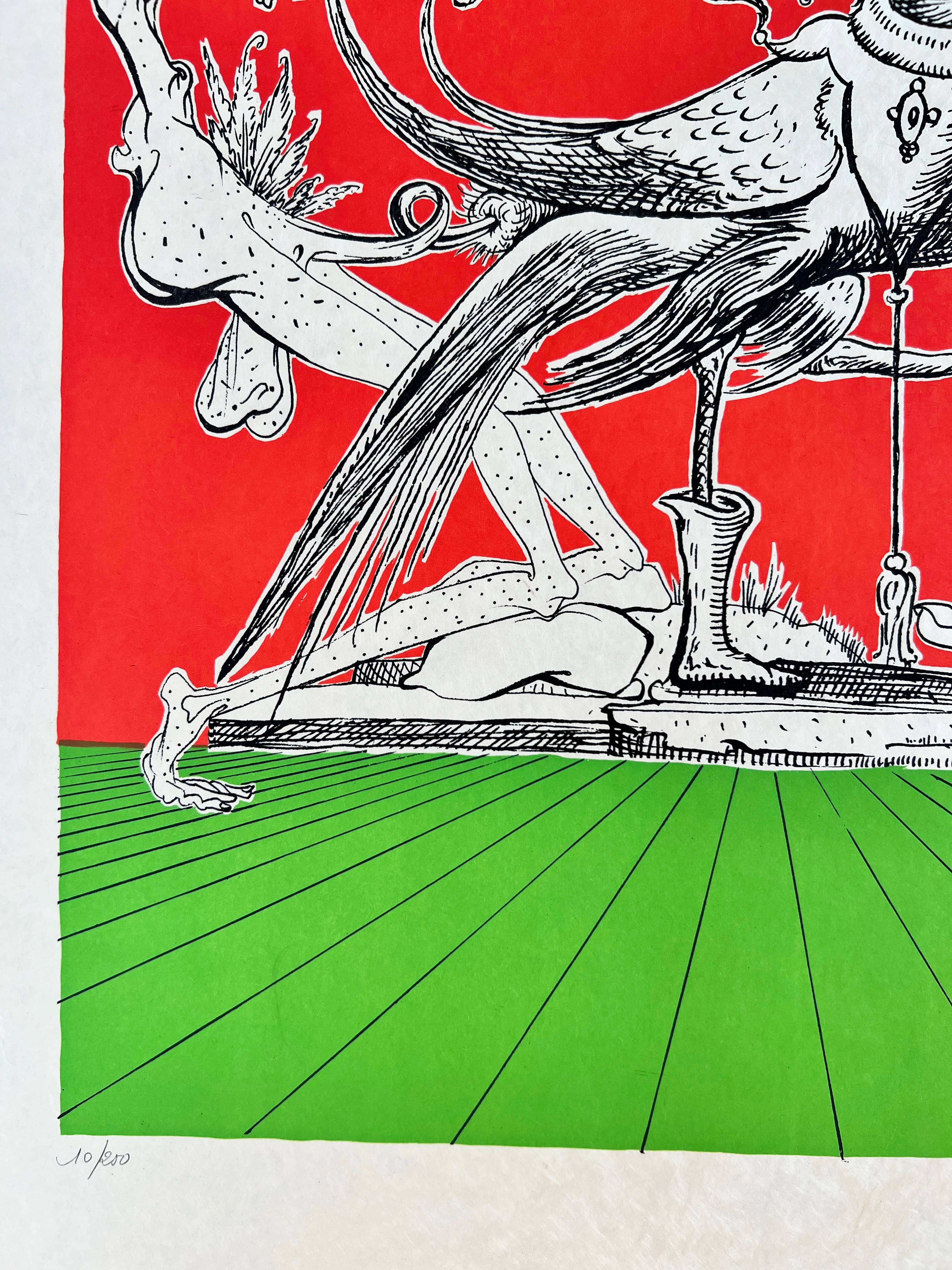 Salvador Dali - Les Songes Drôlatiques de Pantagruel, Planche VIII, 1973 - Image 5