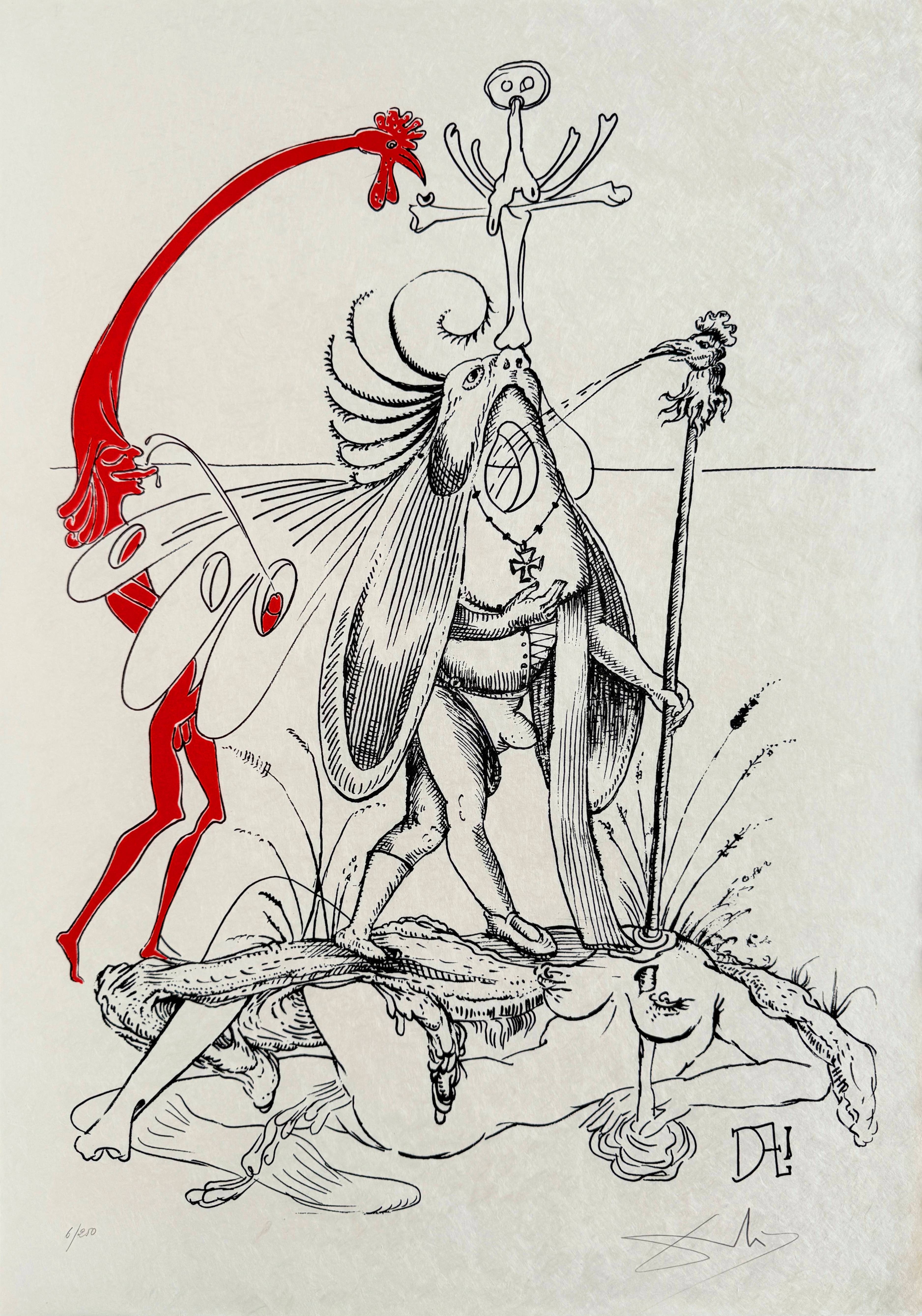 Salvador Dali - Les Songes Drôlatiques de Pantagruel, Planche XVIII, 1973 1 Salvador Dali - Les Songes Drôlatiques de Pantagruel, Planche XVIII, 1973