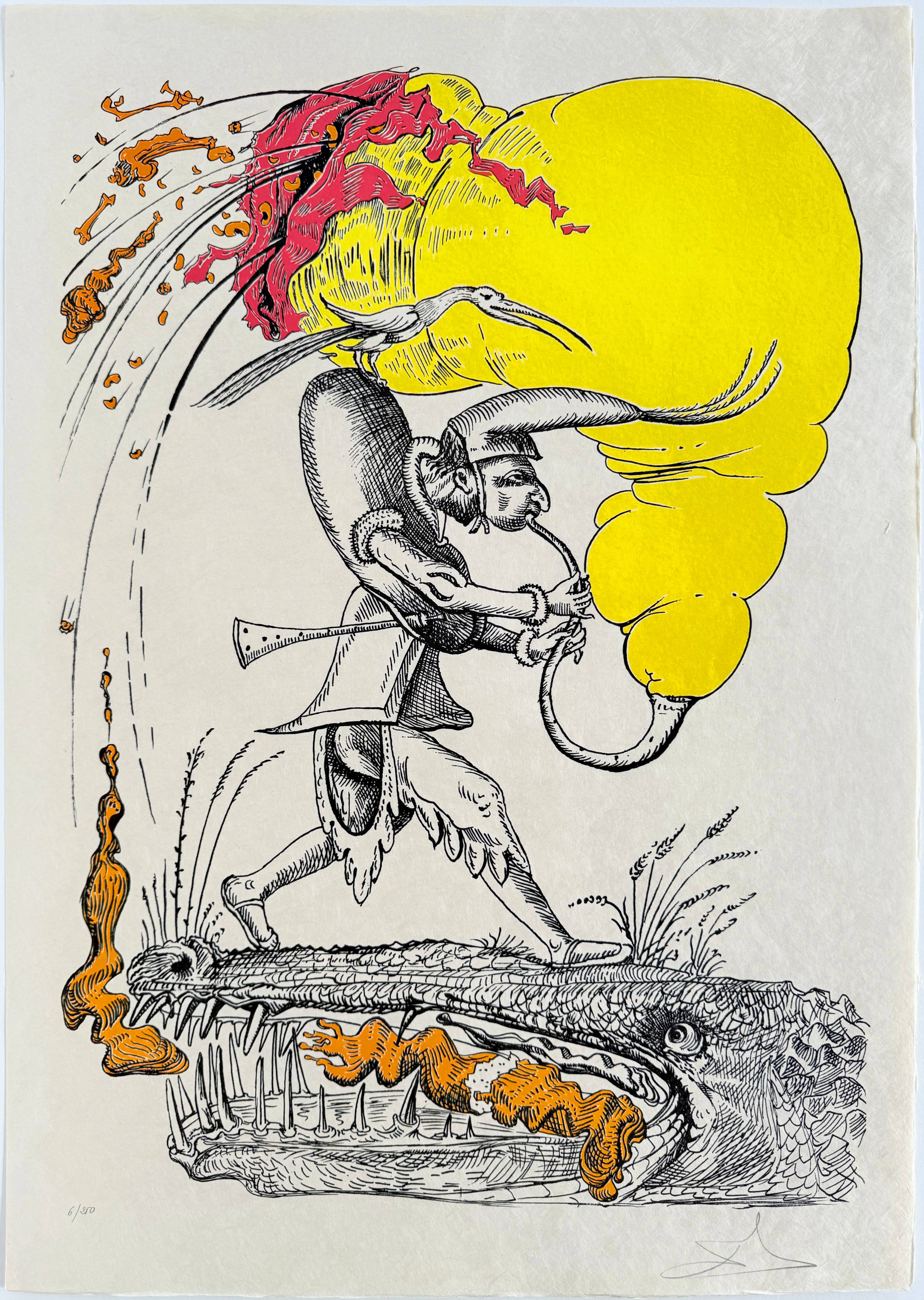 Salvador Dali - Les Songes Drôlatiques de Pantagruel, Planche XXII, 1973 2 Salvador Dali - Les Songes Drôlatiques de Pantagruel, Planche XXII, 1973 - Image 2