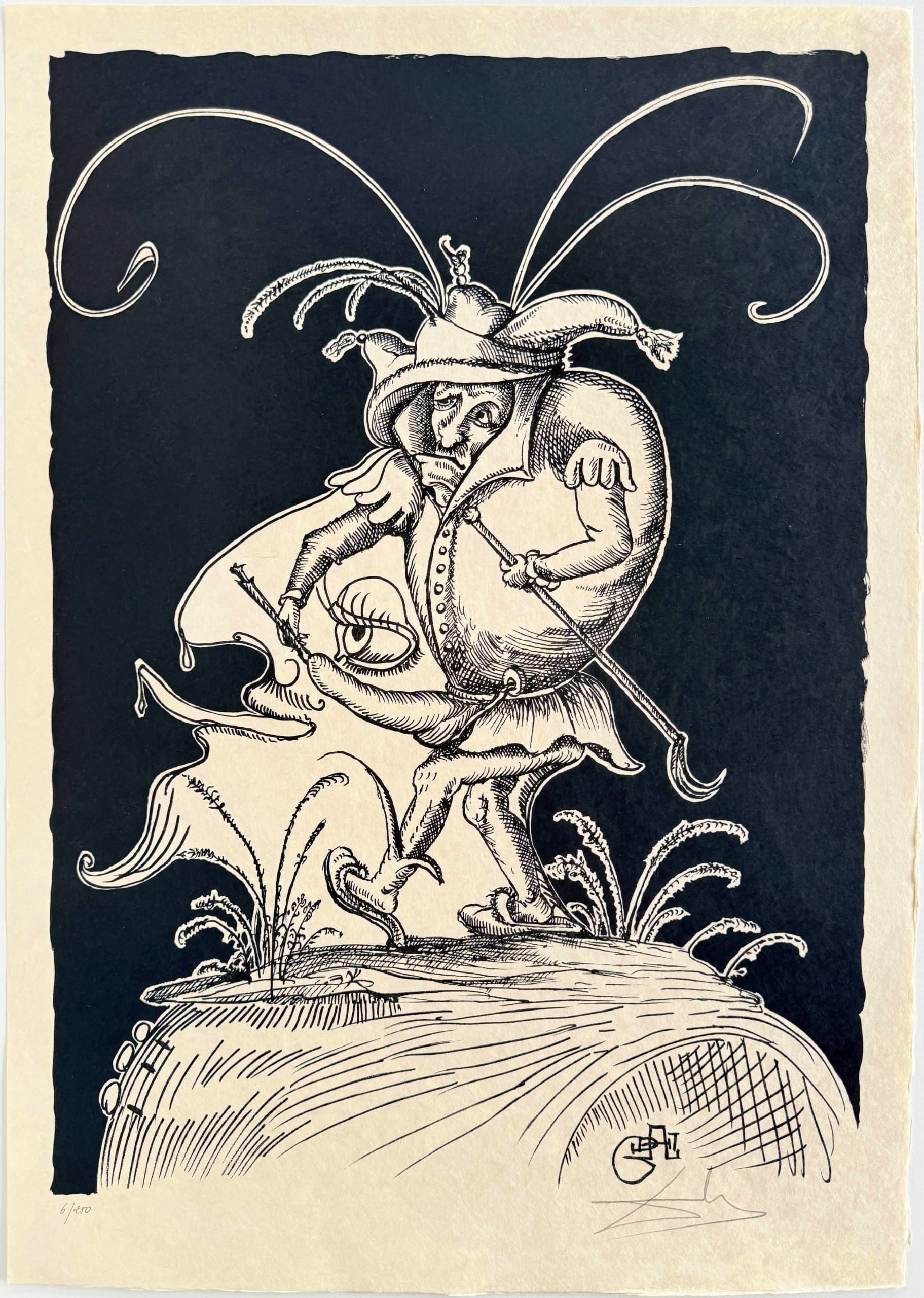 Salvador Dali - Les Songes Drôlatiques de Pantagruel, Planche XIX, 1973 - Image 2