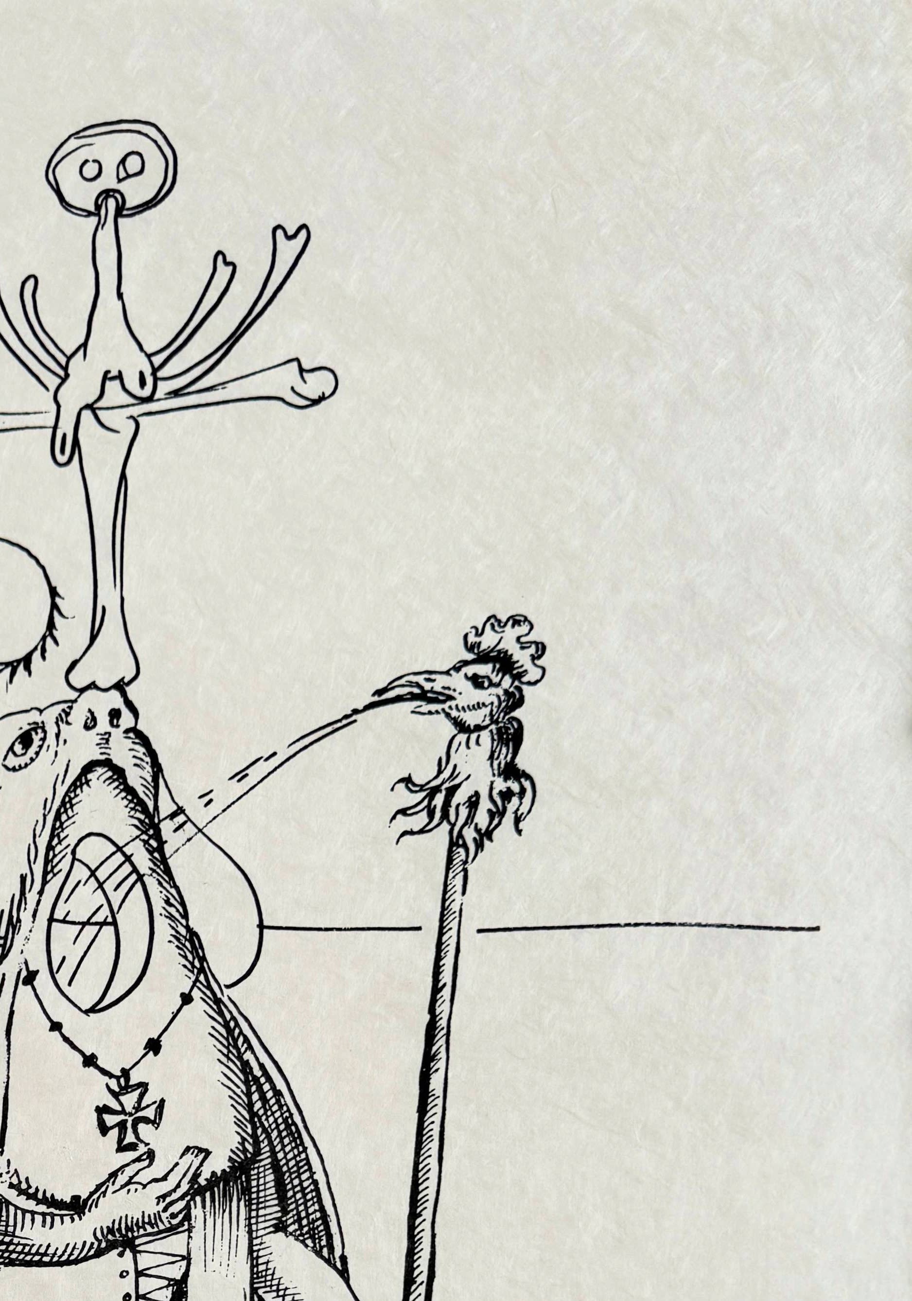 Salvador Dali - Les Songes Drôlatiques de Pantagruel, Planche XVIII, 1973 4 Salvador Dali - Les Songes Drôlatiques de Pantagruel, Planche XVIII, 1973 - Image 4