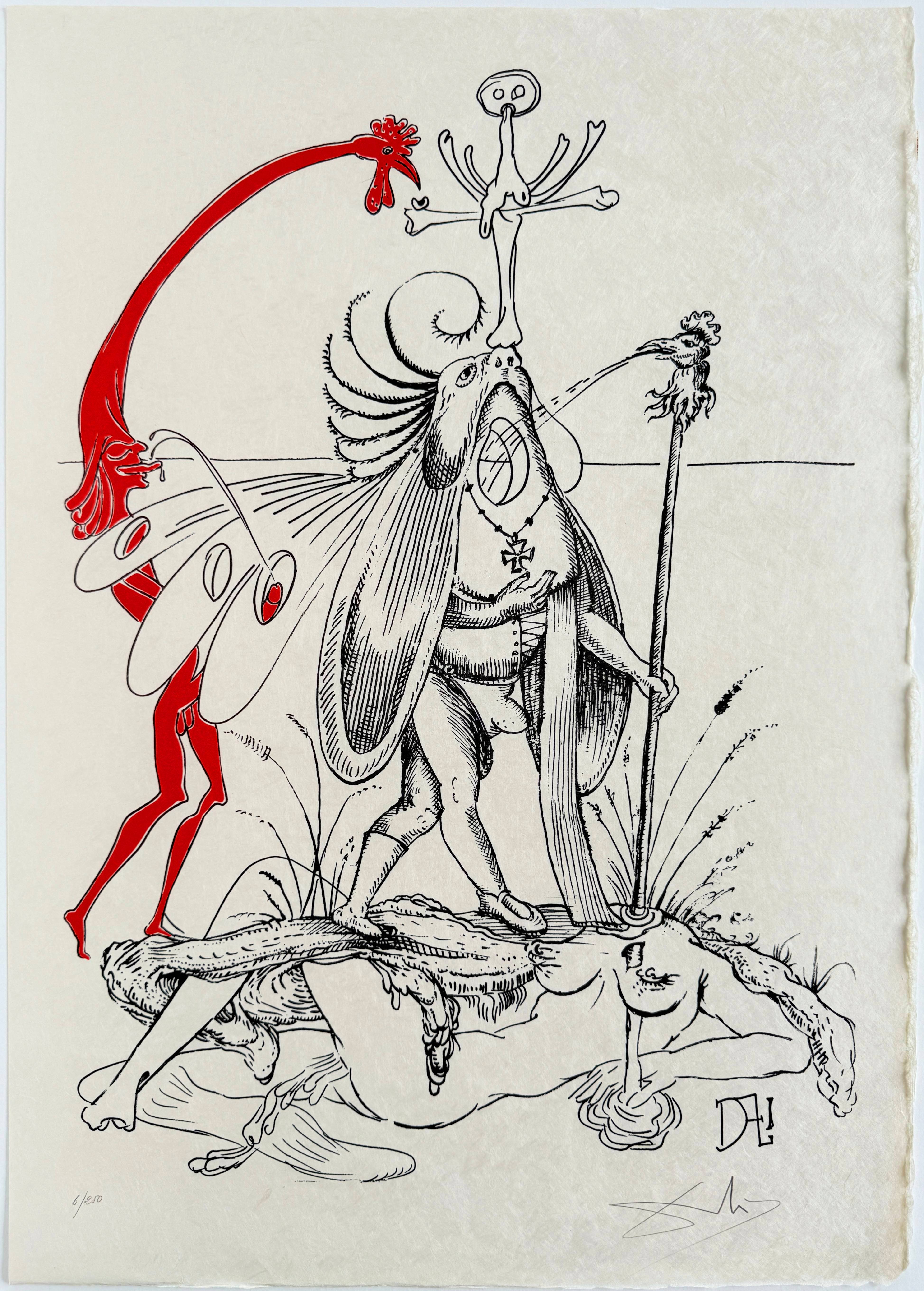 Salvador Dali - Les Songes Drôlatiques de Pantagruel, Planche XVIII, 1973 2 Salvador Dali - Les Songes Drôlatiques de Pantagruel, Planche XVIII, 1973 - Image 2