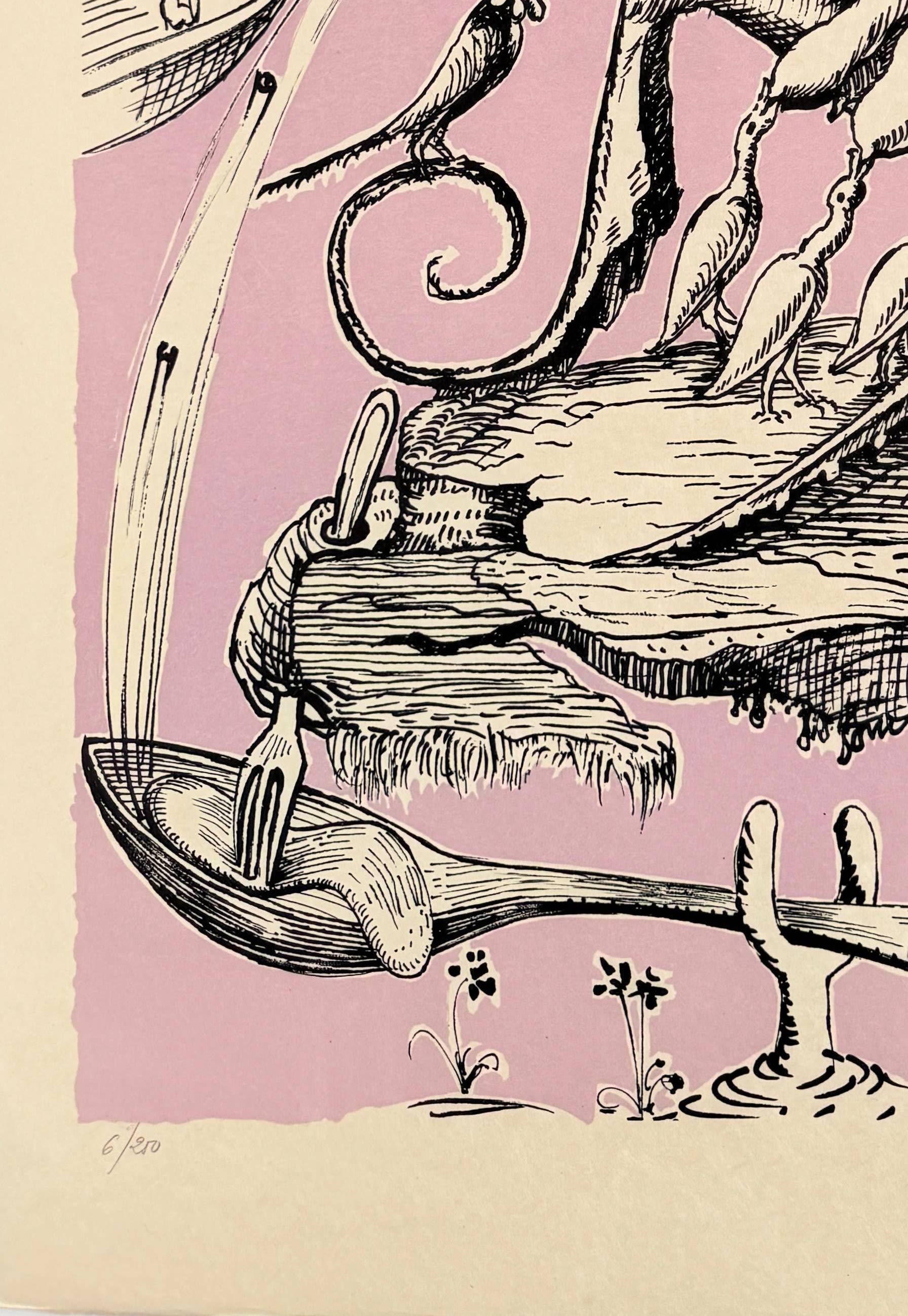 Salvador Dali - Les Songes Drôlatiques de Pantagruel, Planche XIII, 1973 - Image 5