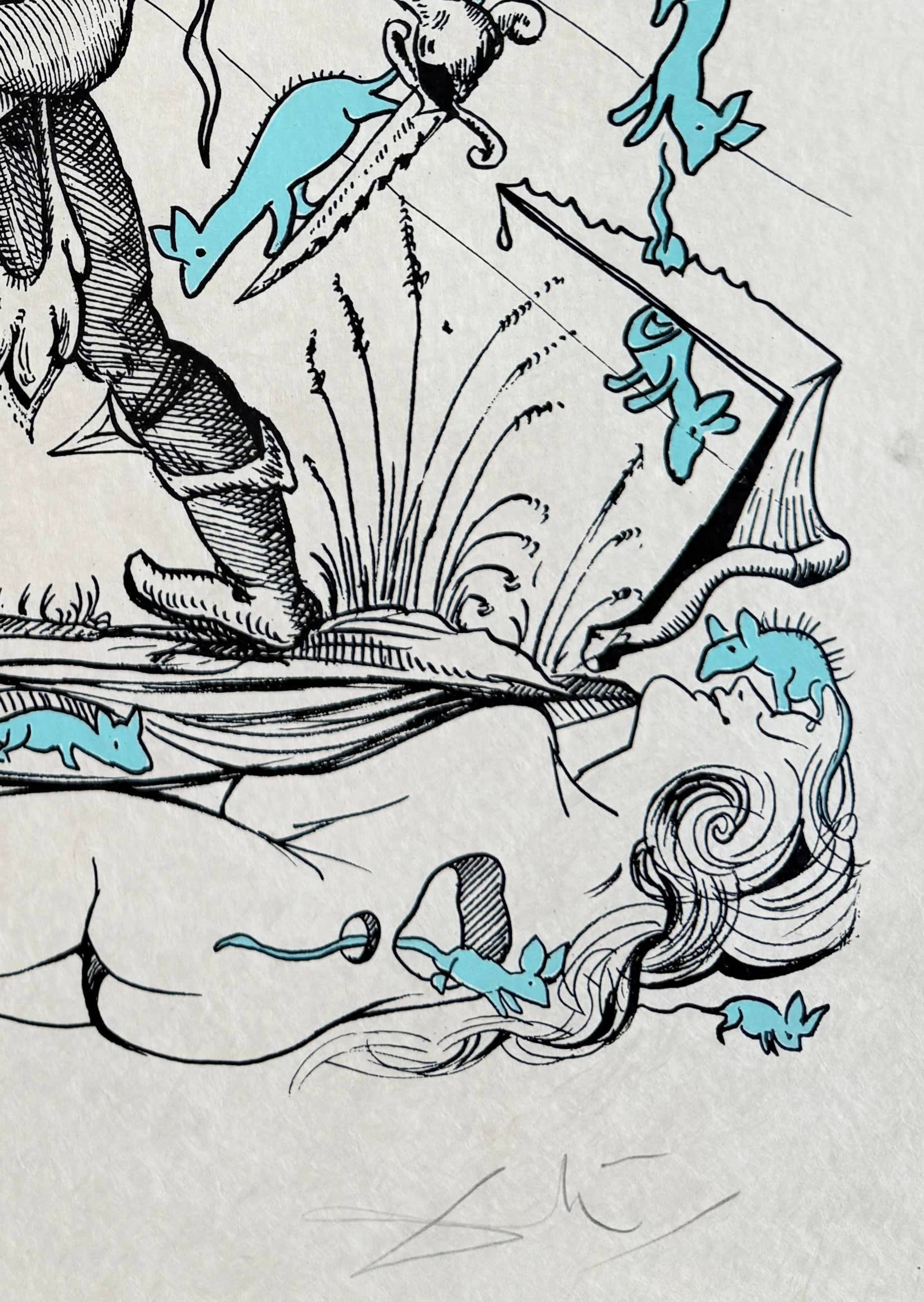 Salvador Dali - Les Songes Drôlatiques de Pantagruel, Planche VI, 1973 - Image 6