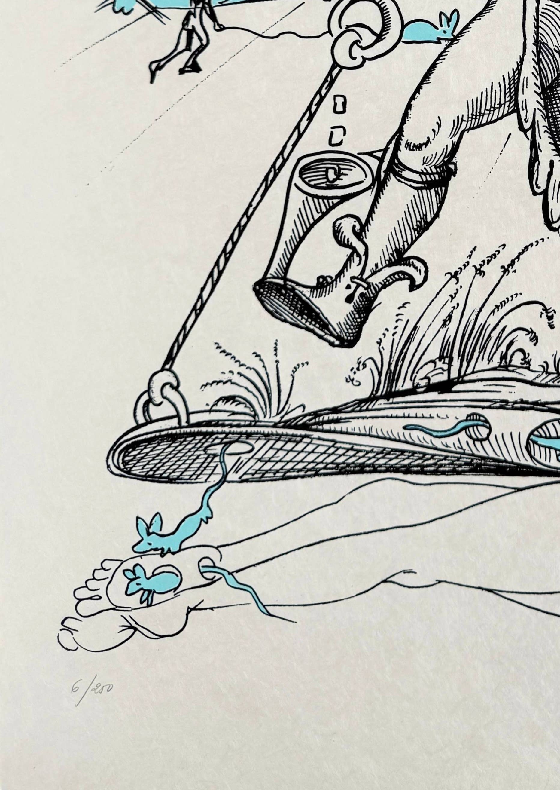 Salvador Dali - Les Songes Drôlatiques de Pantagruel, Planche VI, 1973 - Image 5