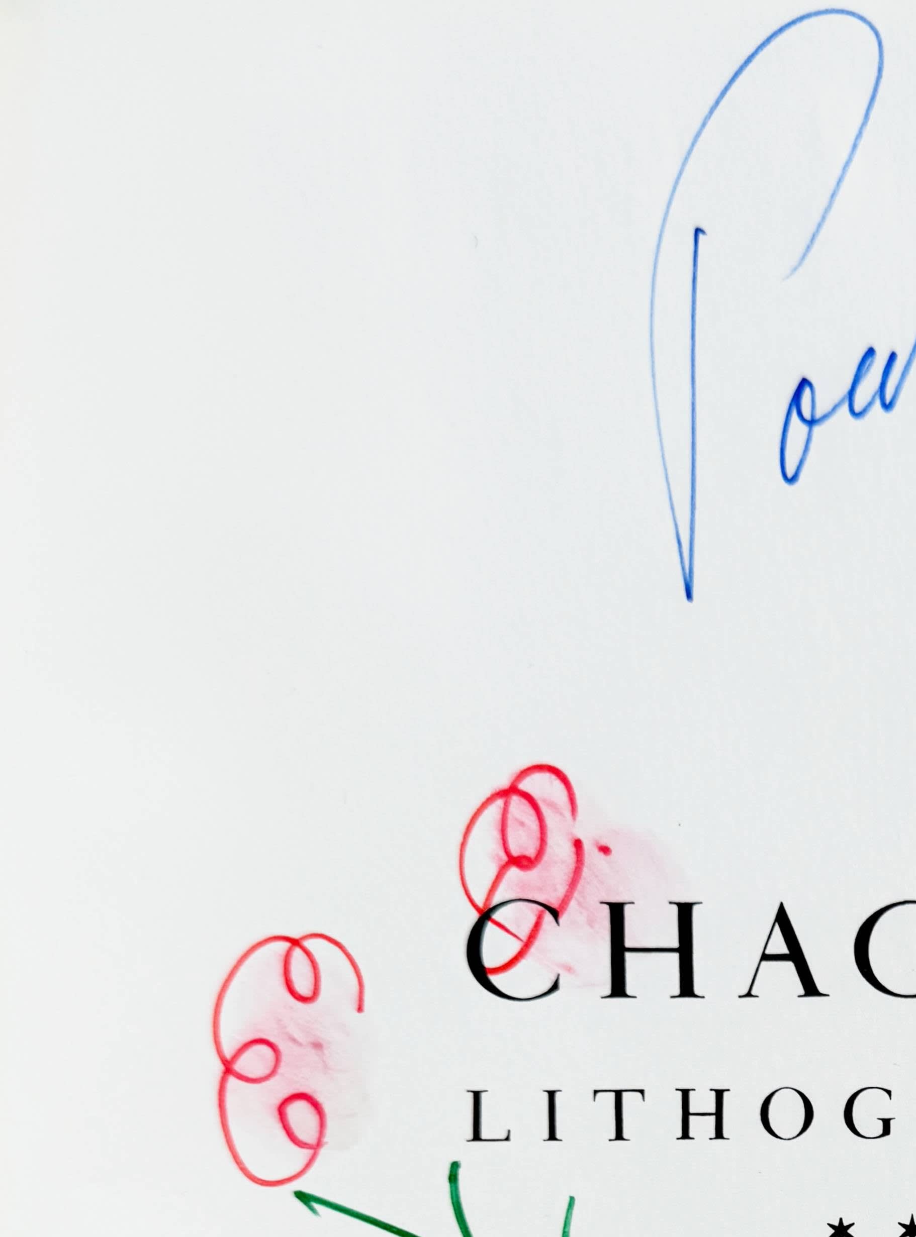 Marc Chagall - Drawing with Flowers, 1969 - Image 5