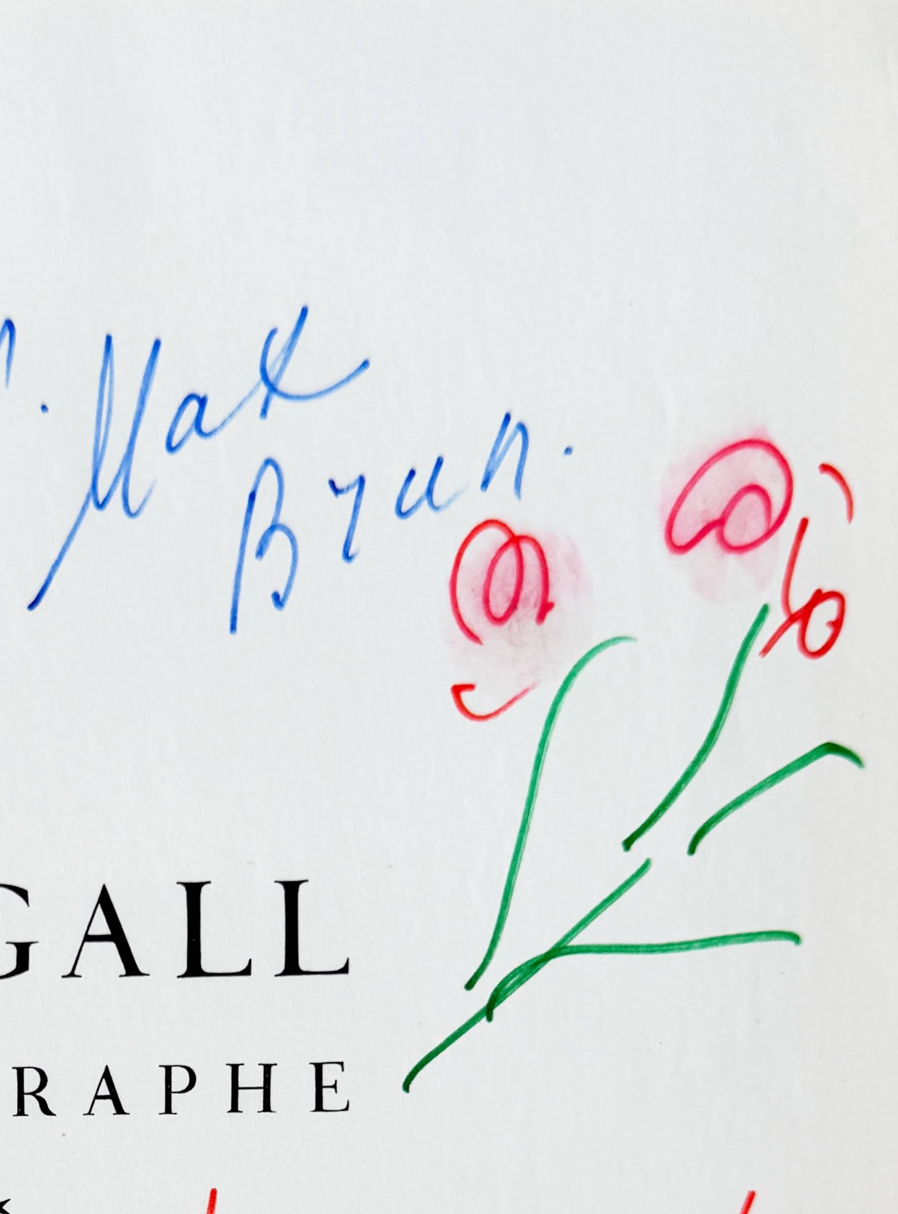 Marc Chagall - Drawing with Flowers, 1969 - Image 4