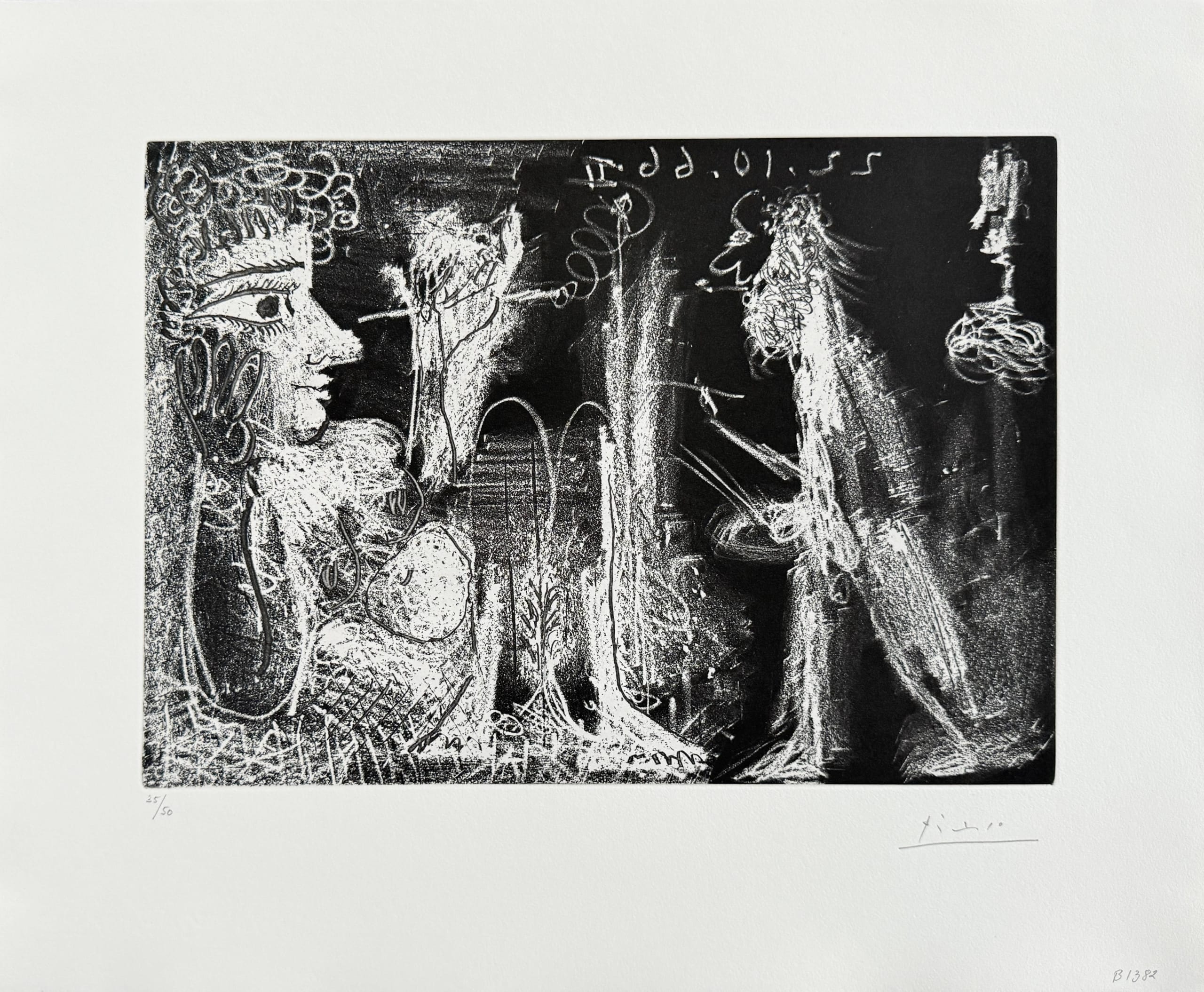 Pablo Picasso - Peintre et modèle au fume-cigarette, 1968 - Image 6