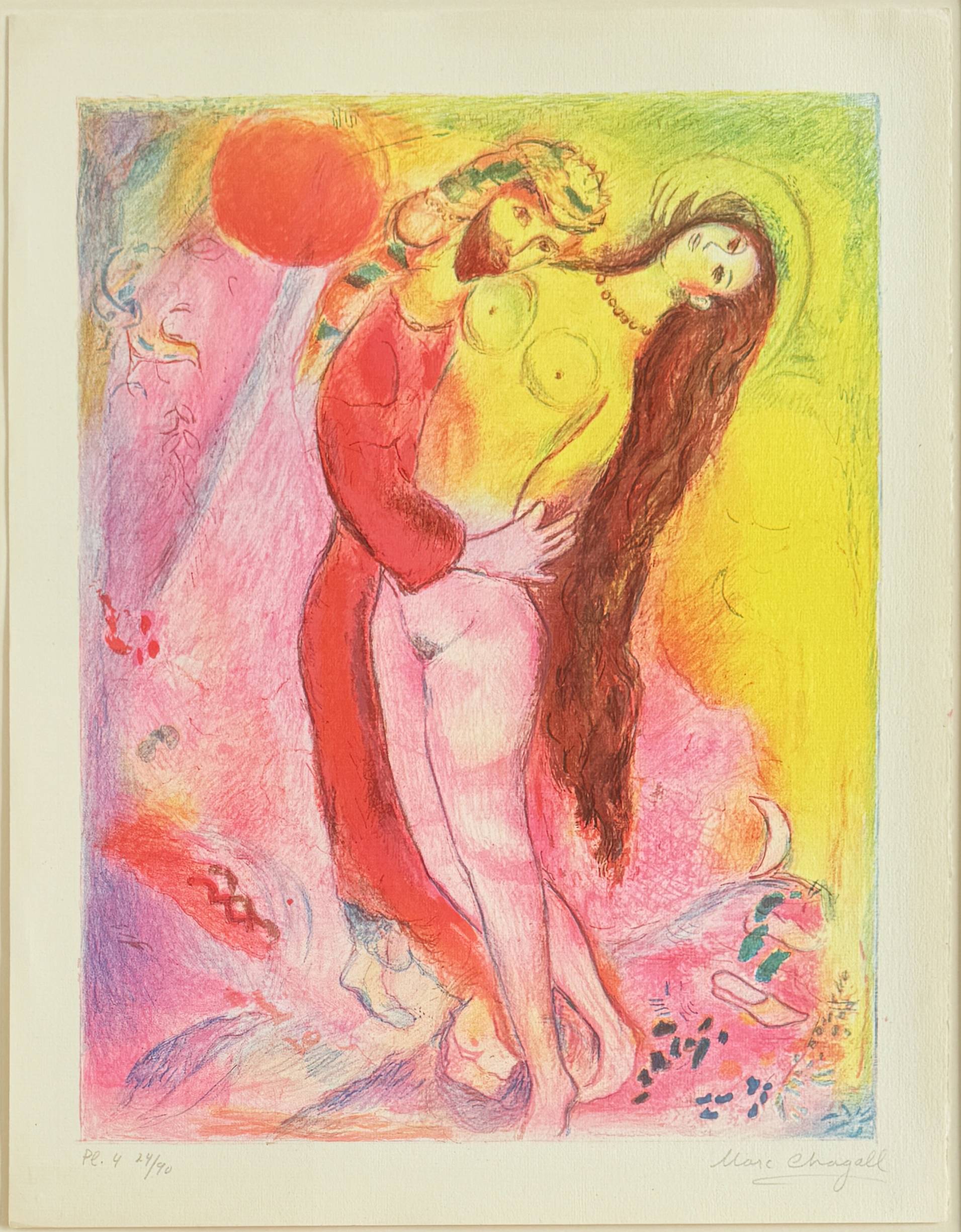 Marc Chagall - Disrobing Her with His Own Hand..., from Four Tales from the Arabian Nights, 1948 - Image 2