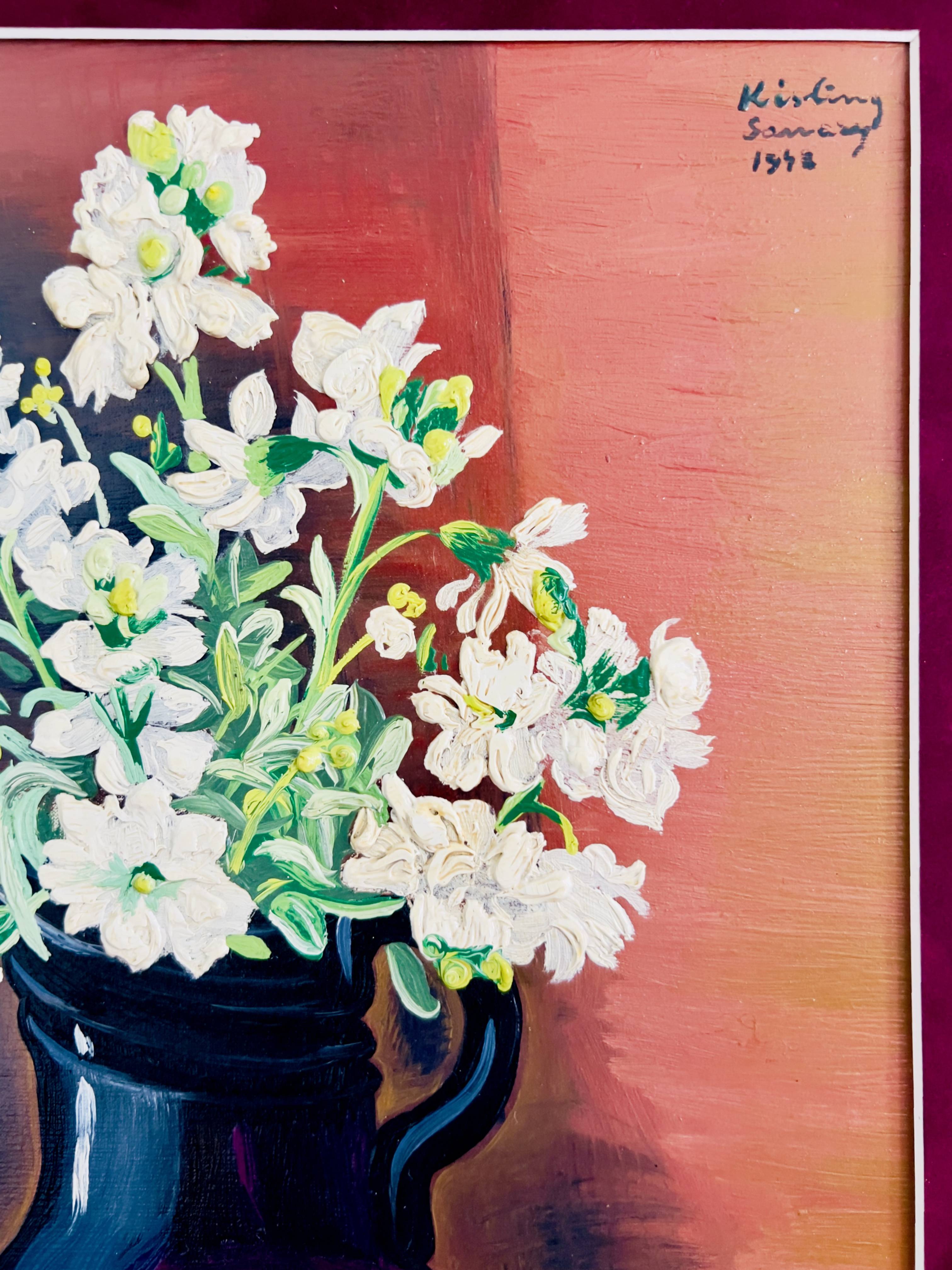 Moïse Kisling - Bouquet de giroflées, 1948 3 Moïse Kisling - Bouquet de giroflées, 1948 - Image 3