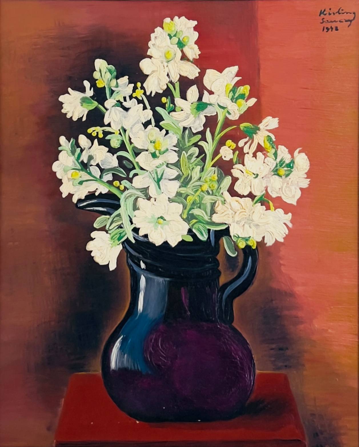 Moïse Kisling - Bouquet de giroflées, 1948 - Image 2