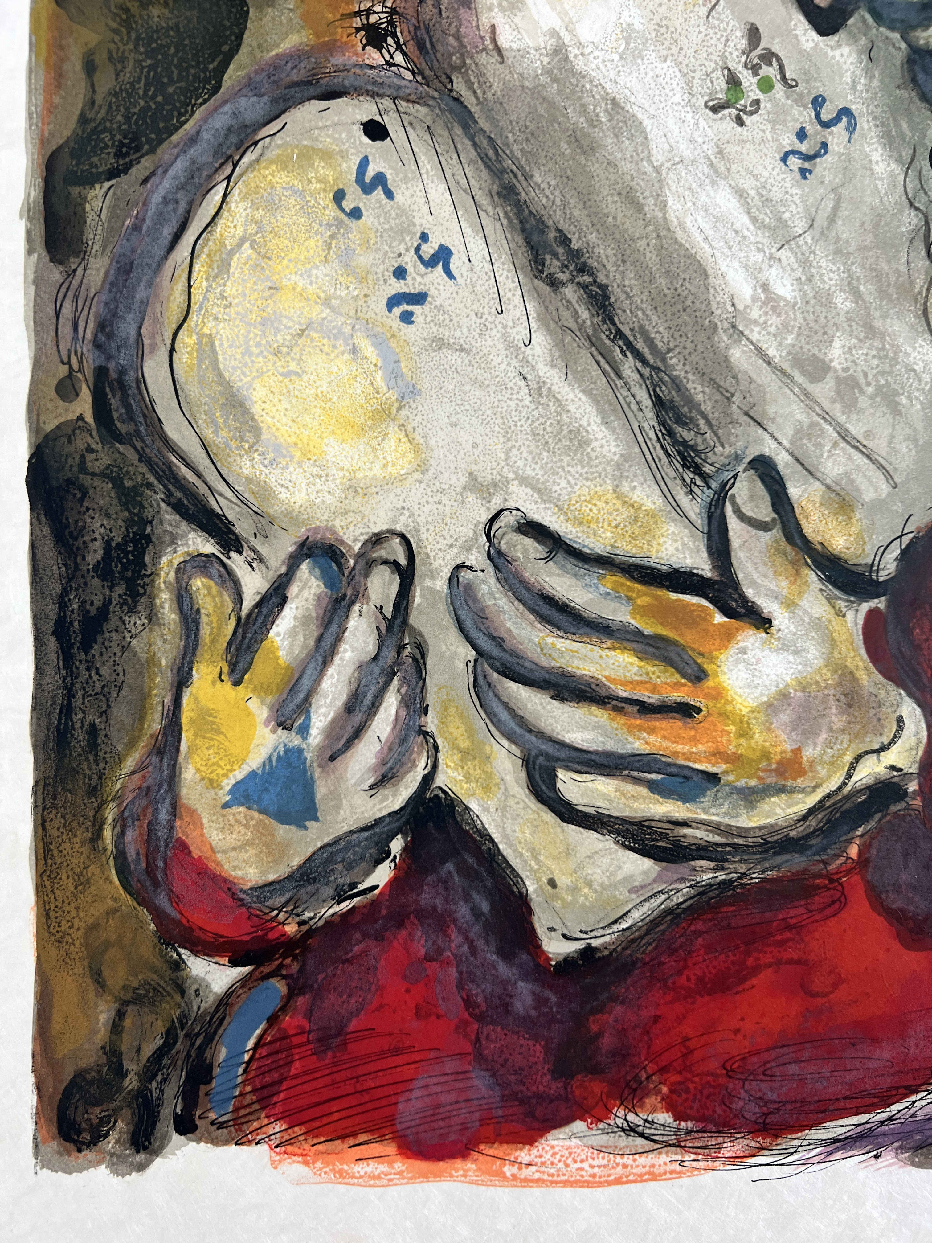 Marc Chagall - He wrote in the Tables the wordes of the covenant, even the Ten Commandments, 1966 - Image 6