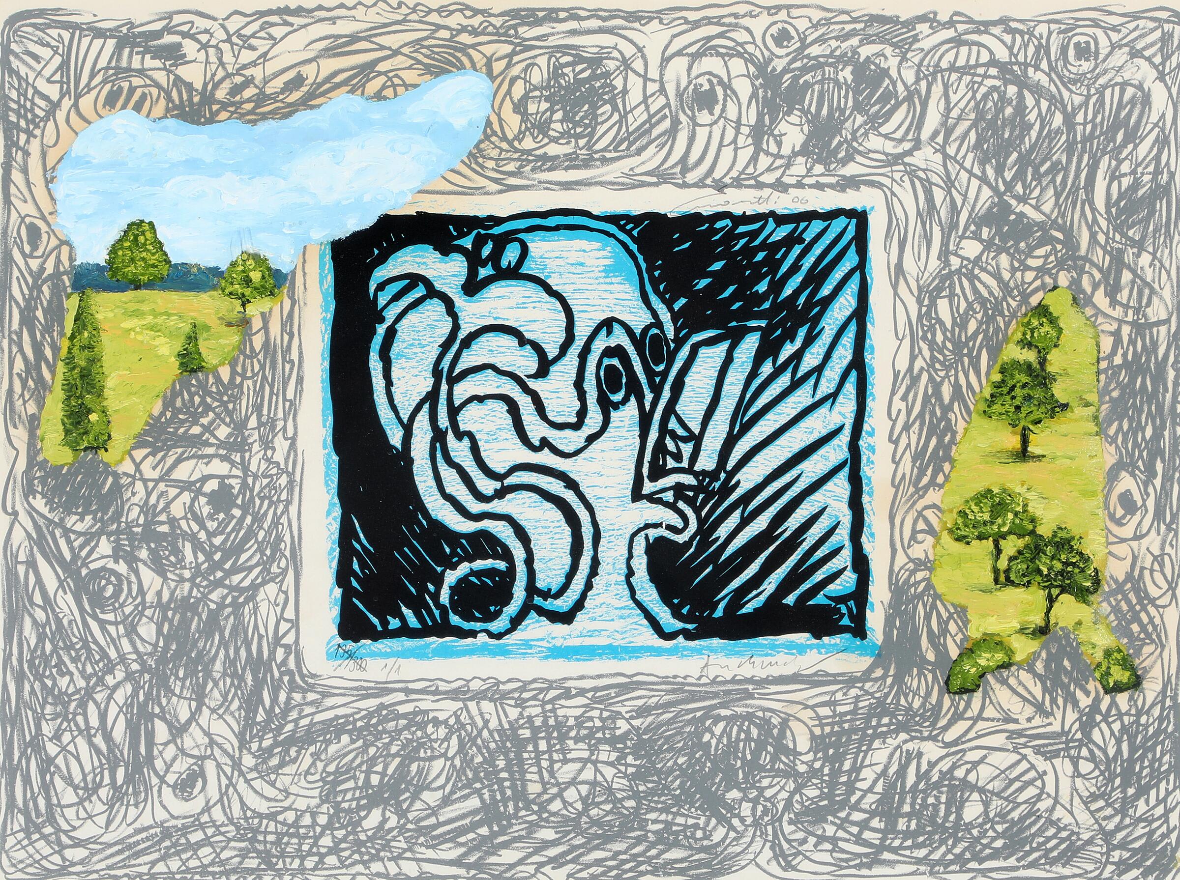 Pierre Alechinsky - Espionne, 1970 - Image 2