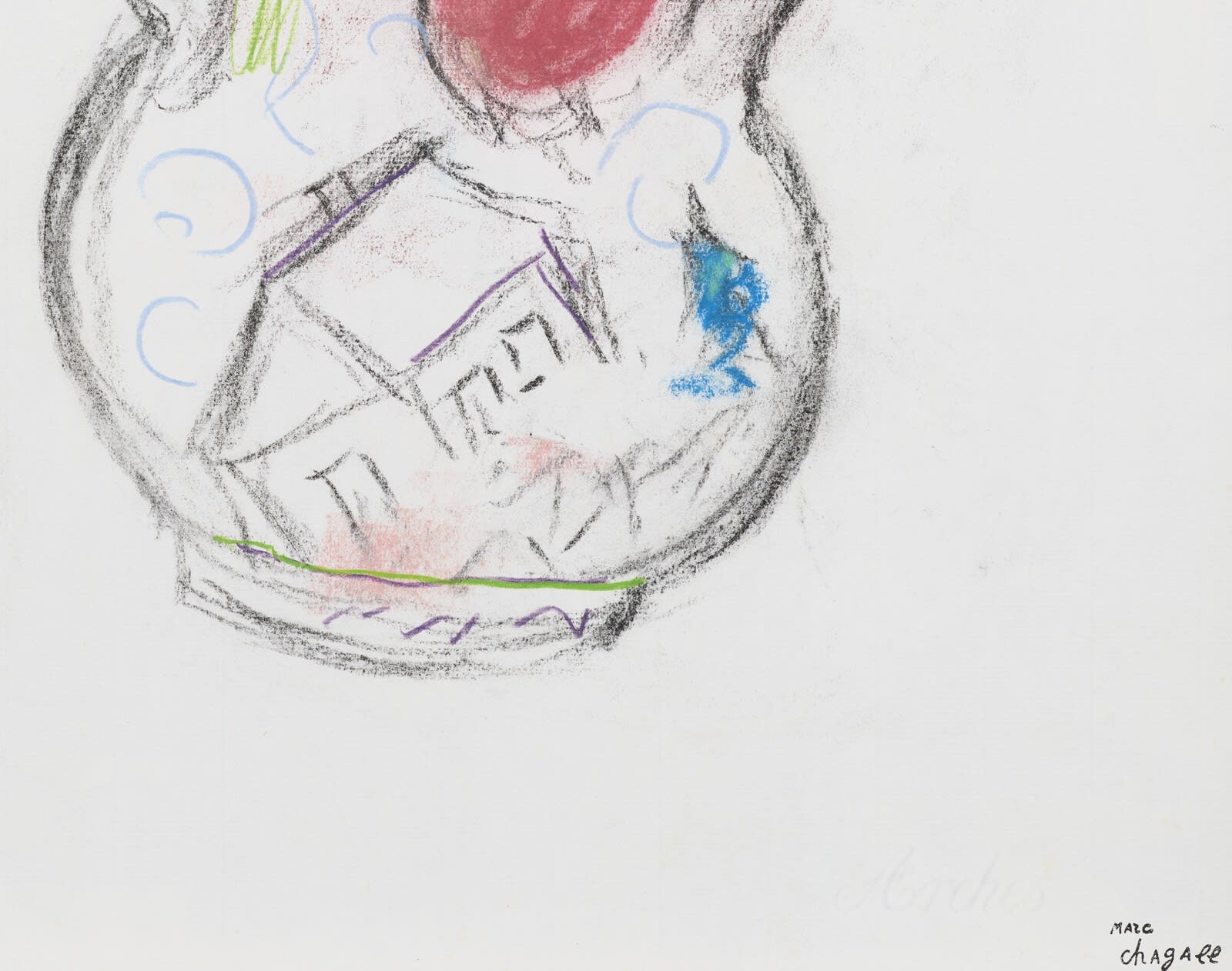 Marc Chagall - Esquisse pour L'Âne bleu, 1969 - Image 5