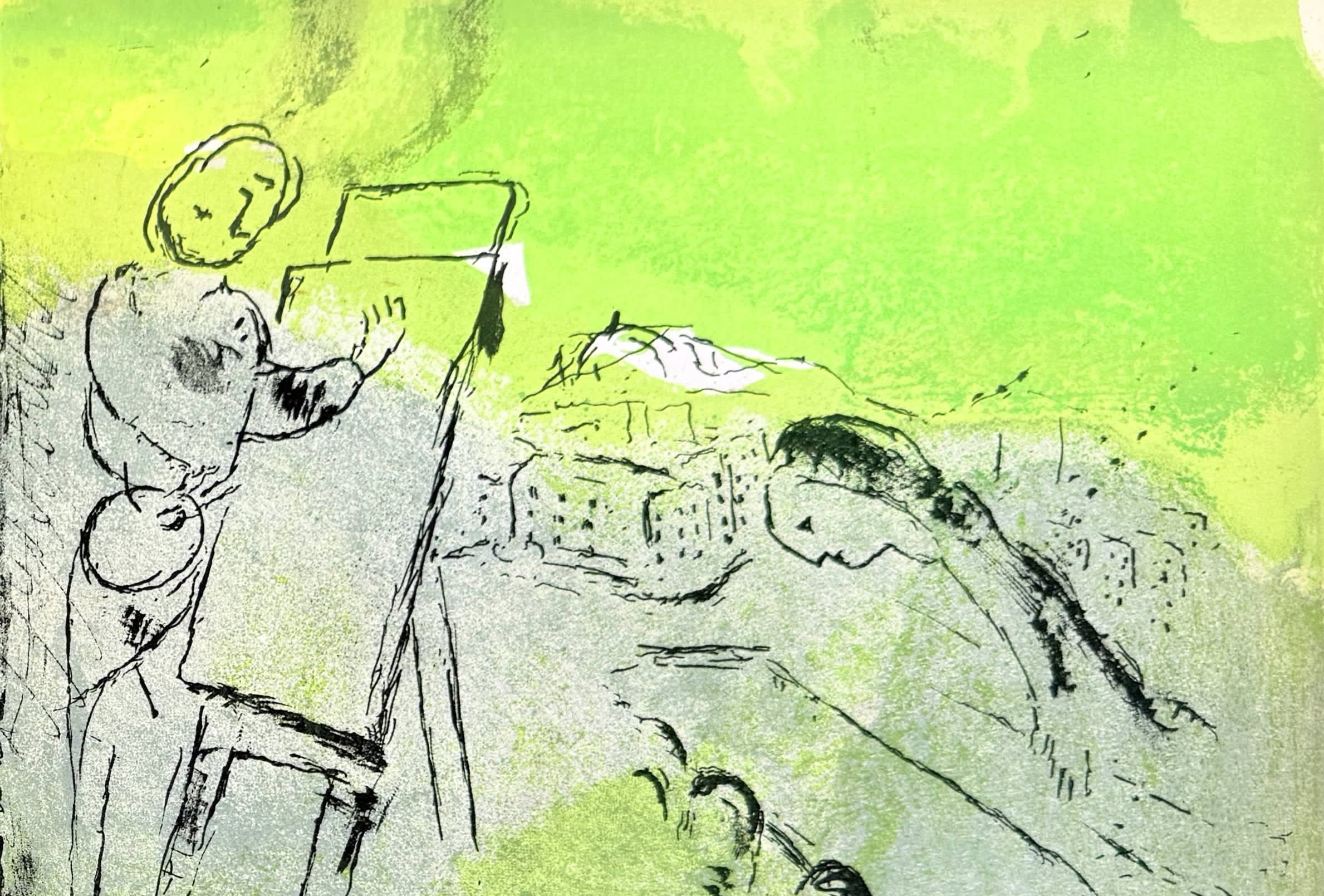 Marc Chagall - Vision de Paris, 1952 - Image 3