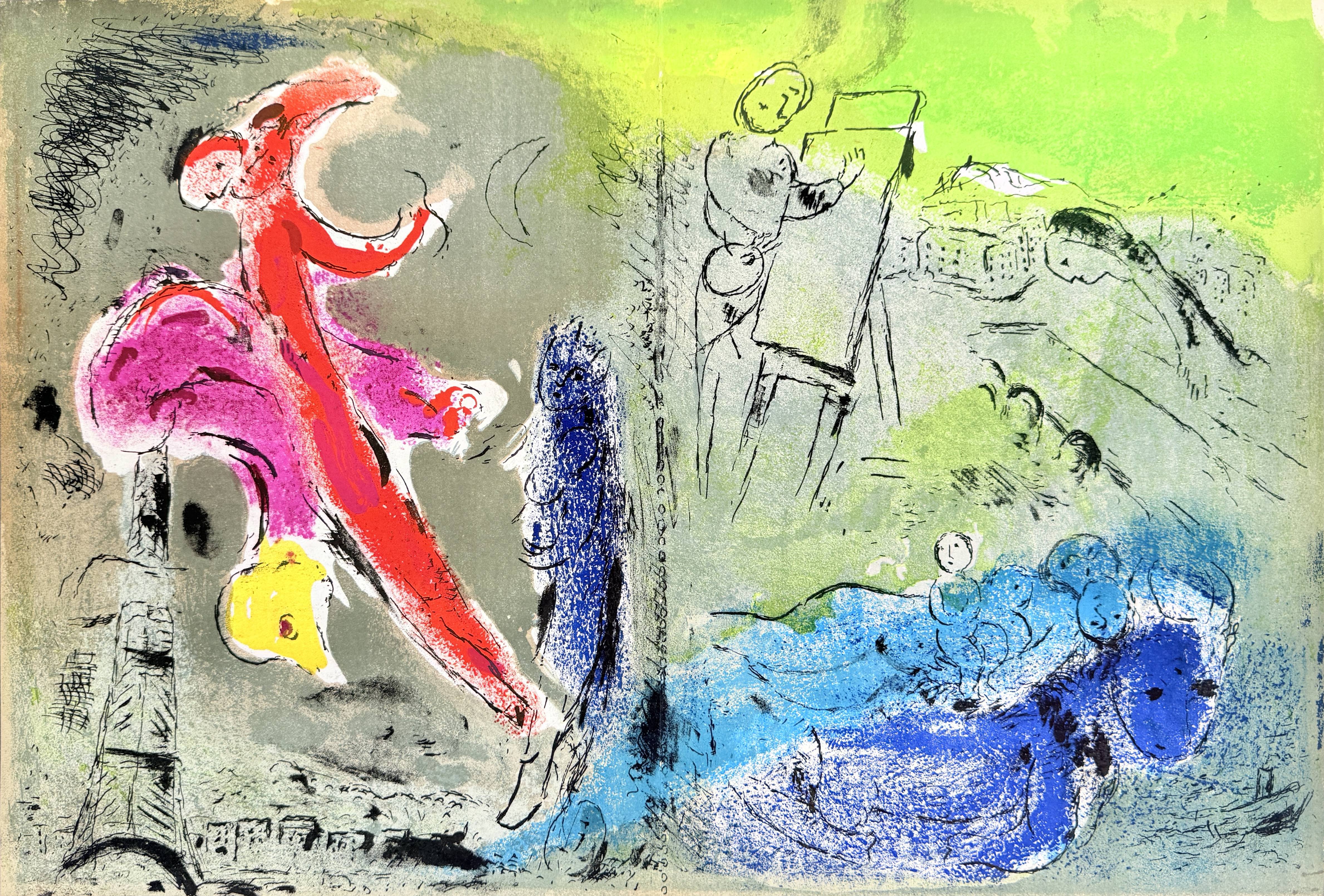 Marc Chagall - Vision de Paris, 1952 - Image 2