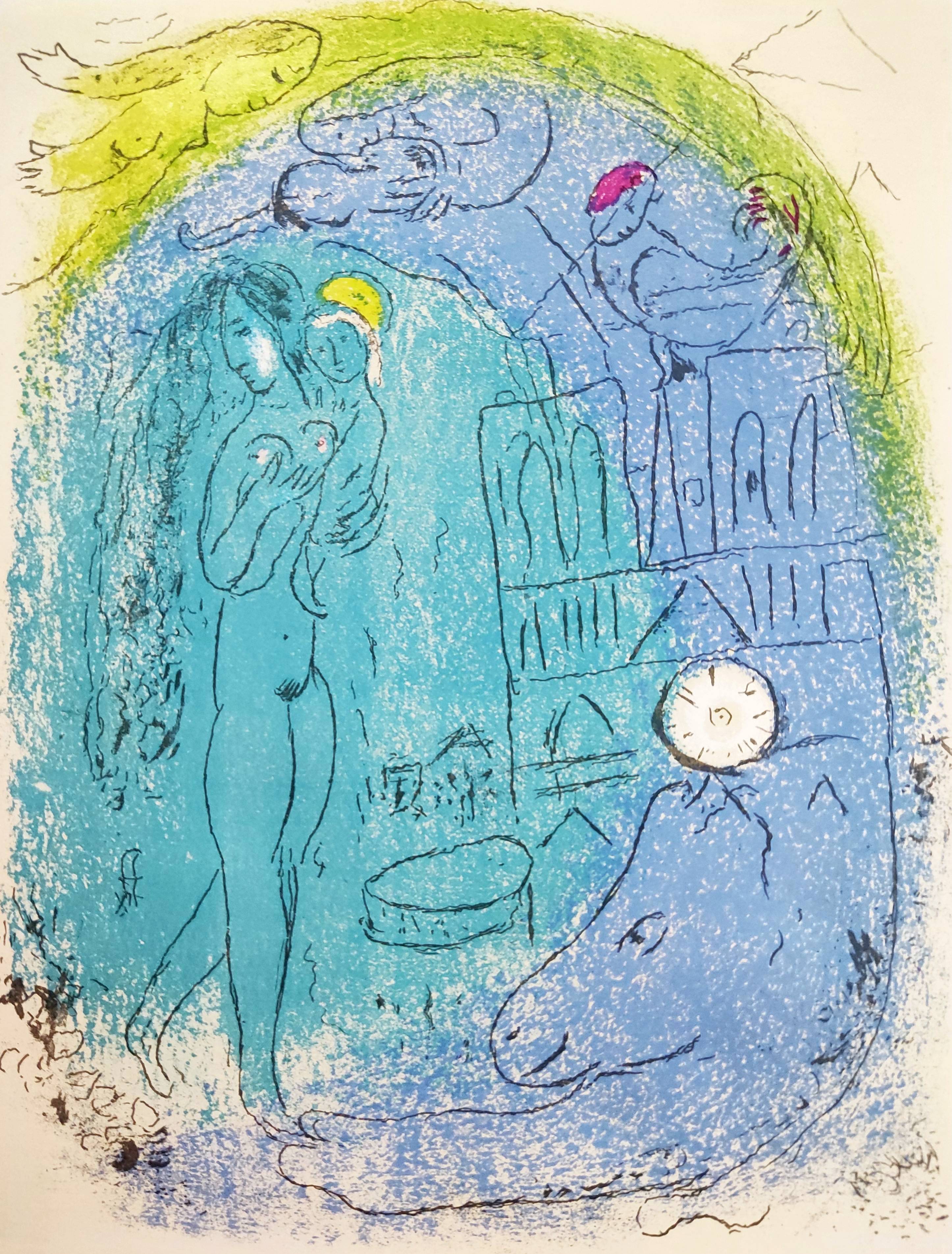 Marc Chagall - Mother and Child Before Notre-Dame, 1952