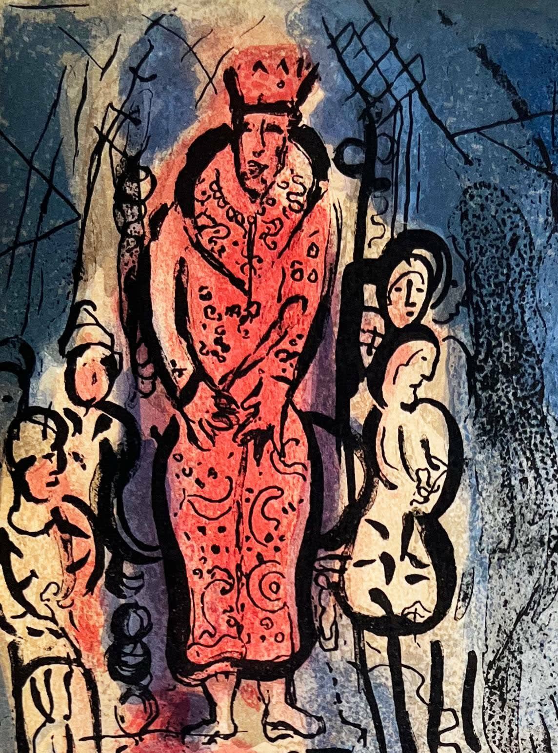 Marc Chagall - Ahasuerus Sends Vasthi Away, 1960 - Image 2