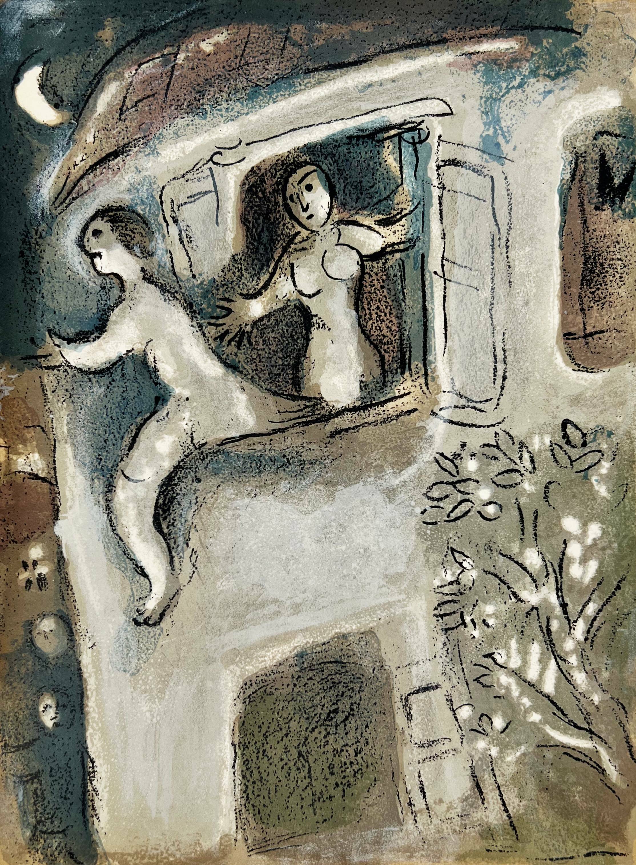 Marc Chagall - David saved by Michal, 1960