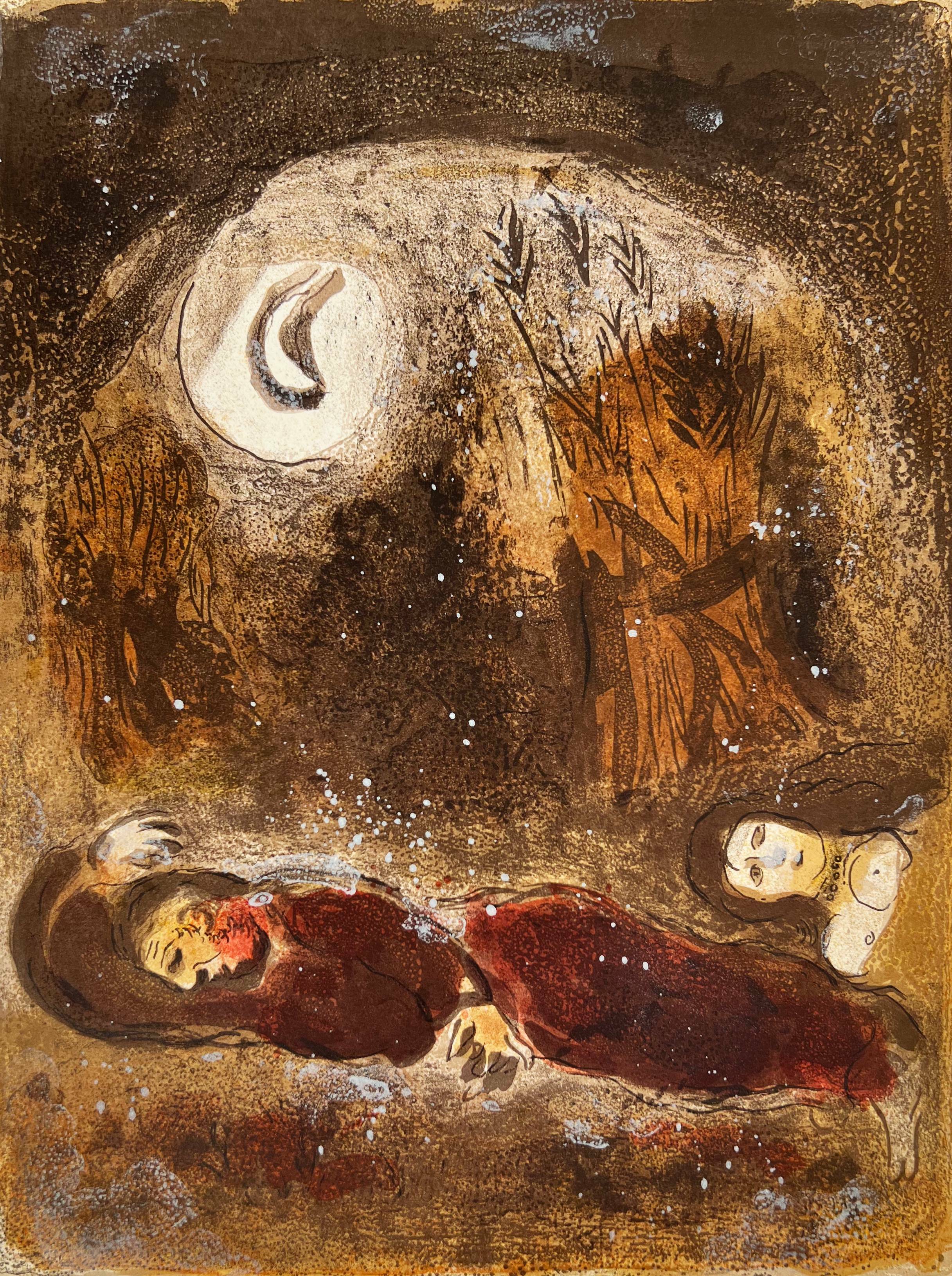 Marc Chagall - Ruth at the feet of Boaz, 1960