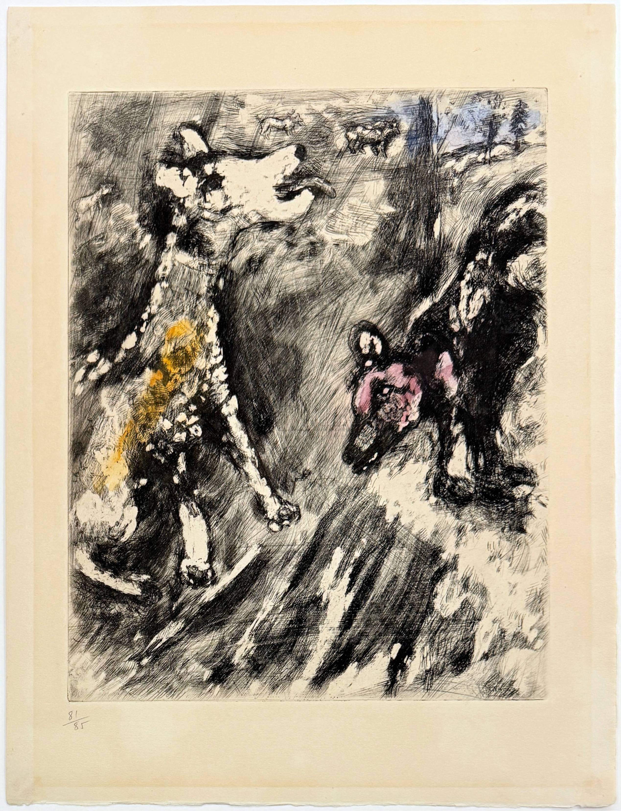 Marc Chagall - La Lice et sa compagne, 1954 - Image 2