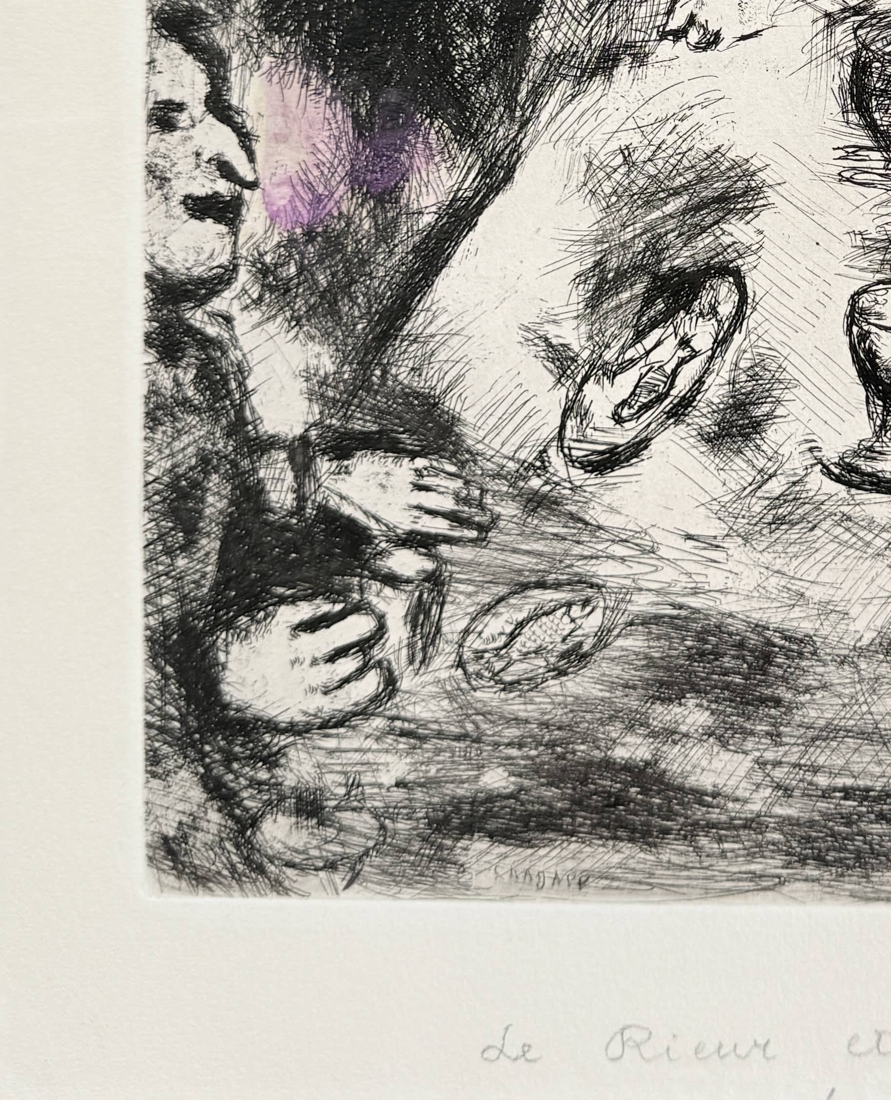 Marc Chagall - La Rieur et Les Poissons, 1954 - Image 5