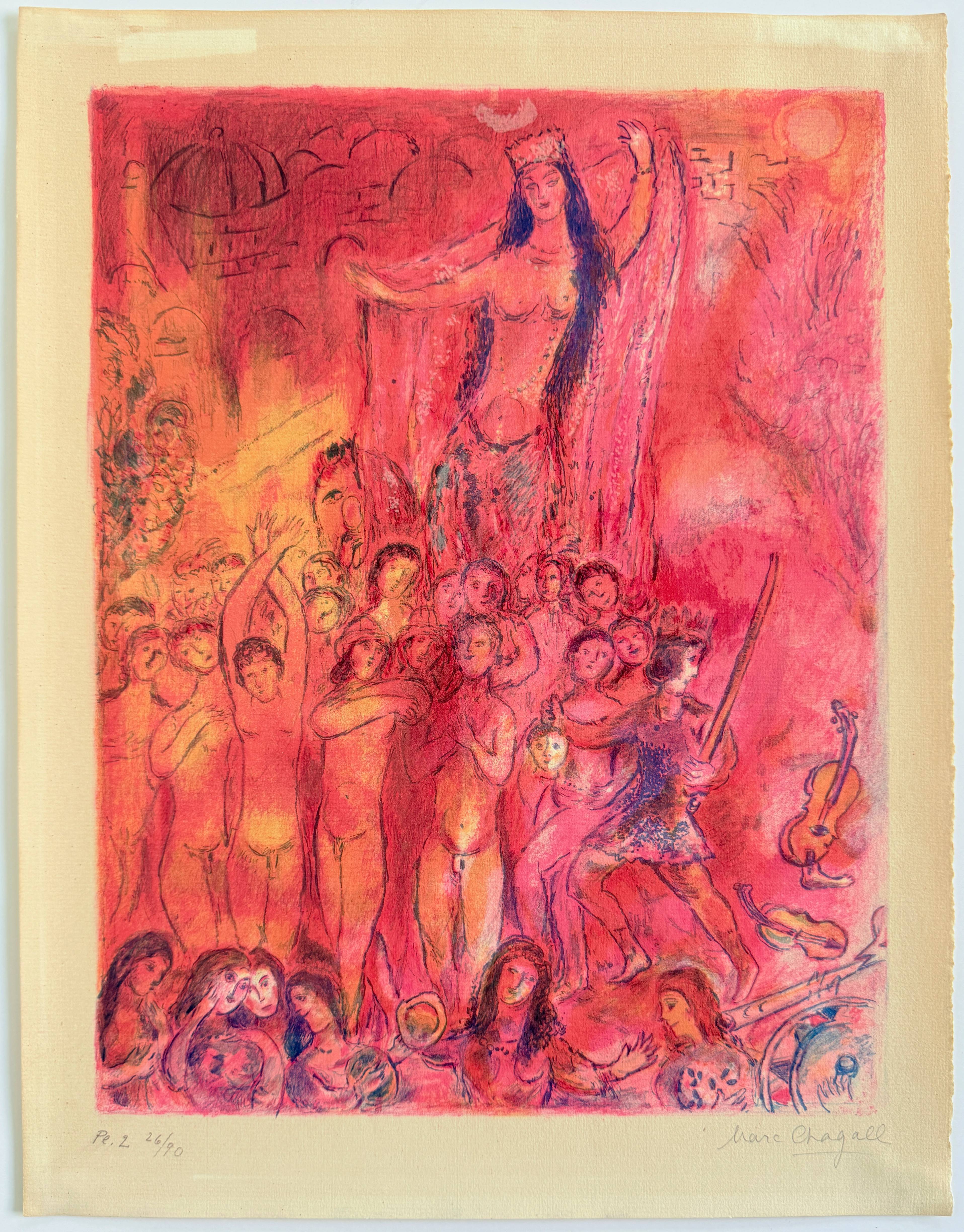 Marc Chagall - They were in Forty Pairs, Thus Numbering Fourscore.., from Four Tales from the Arabian Nights, 1948 - Image 8