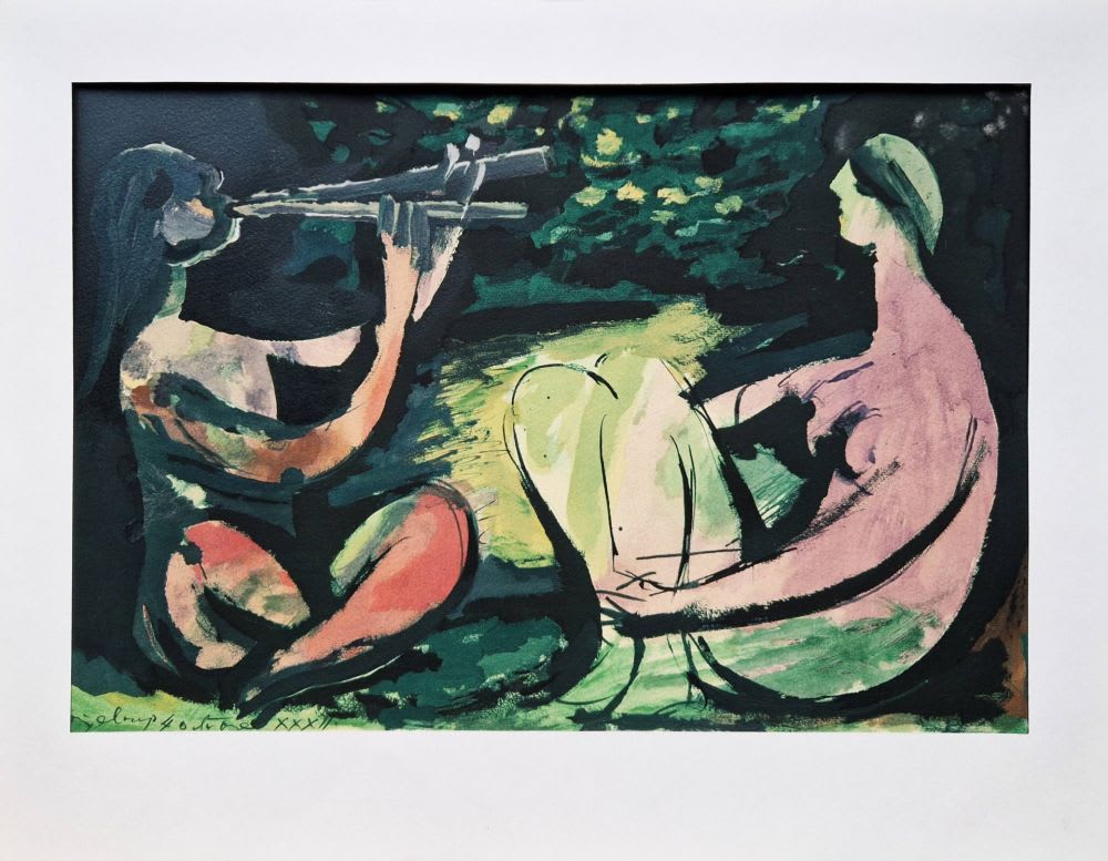 Pablo Picasso - Joueur de diaule et nu