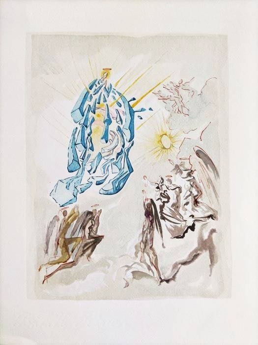 Salvador Dali - The Paradise, Canto 26 - Dante Recovers his Sight, 1960