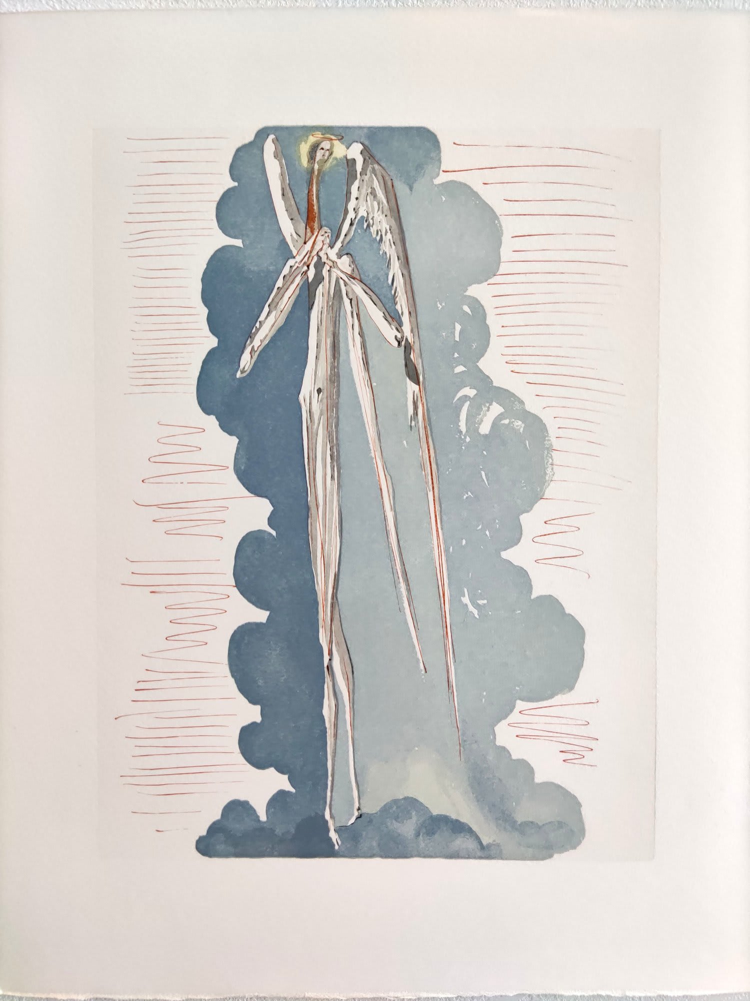 Salvador Dali - The Paradise, Canto 22 - The Angel of the Seventh Sphere, 1960