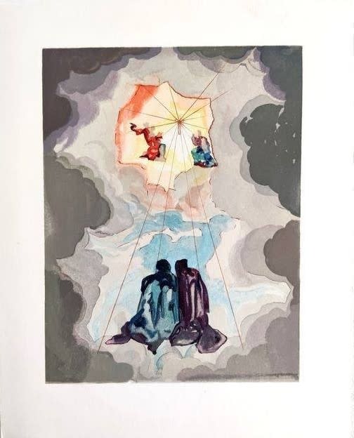 Salvador Dali - The Paradise, Canto 15 - Dante's Ecstasy, 1960