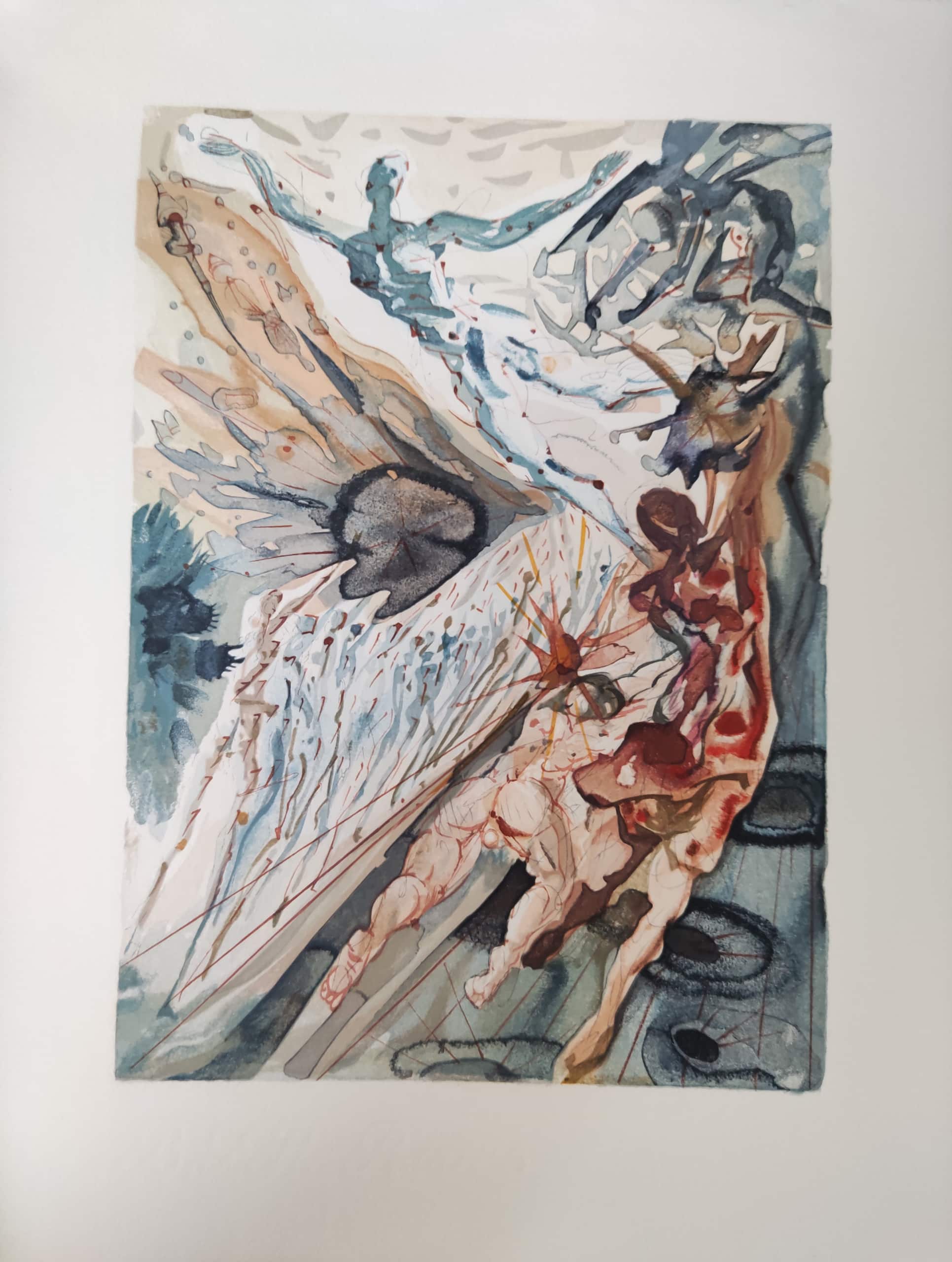 Salvador Dali - The Purgatory, Canto 26 - Meeting of Two Groups of Lustful Ones, 1960