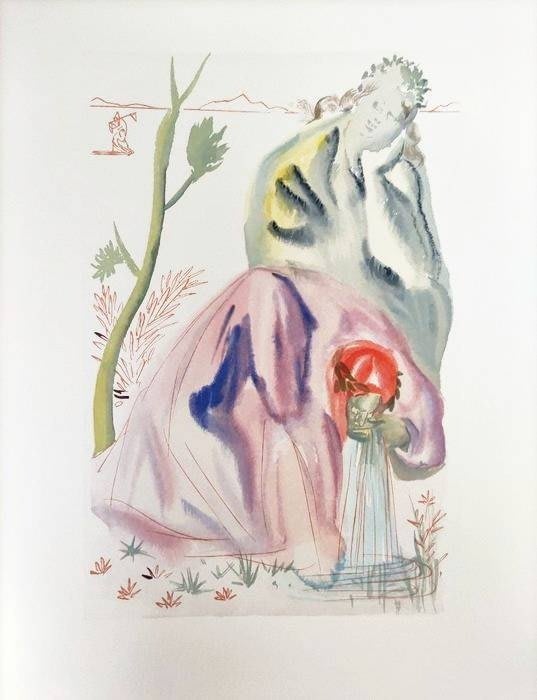 Salvador Dali - The Purgatory, Canto 21 - The Source, 1960